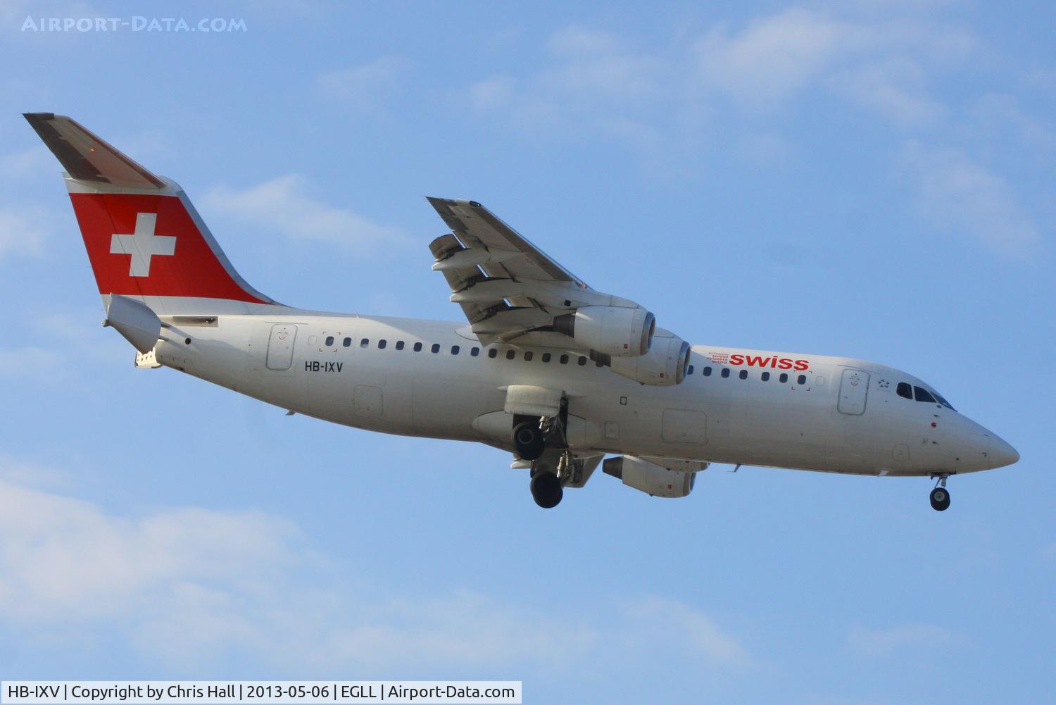 HB-IXV, 1995 British Aerospace Avro 146-RJ100 C/N E3274, Swiss European Airlines
