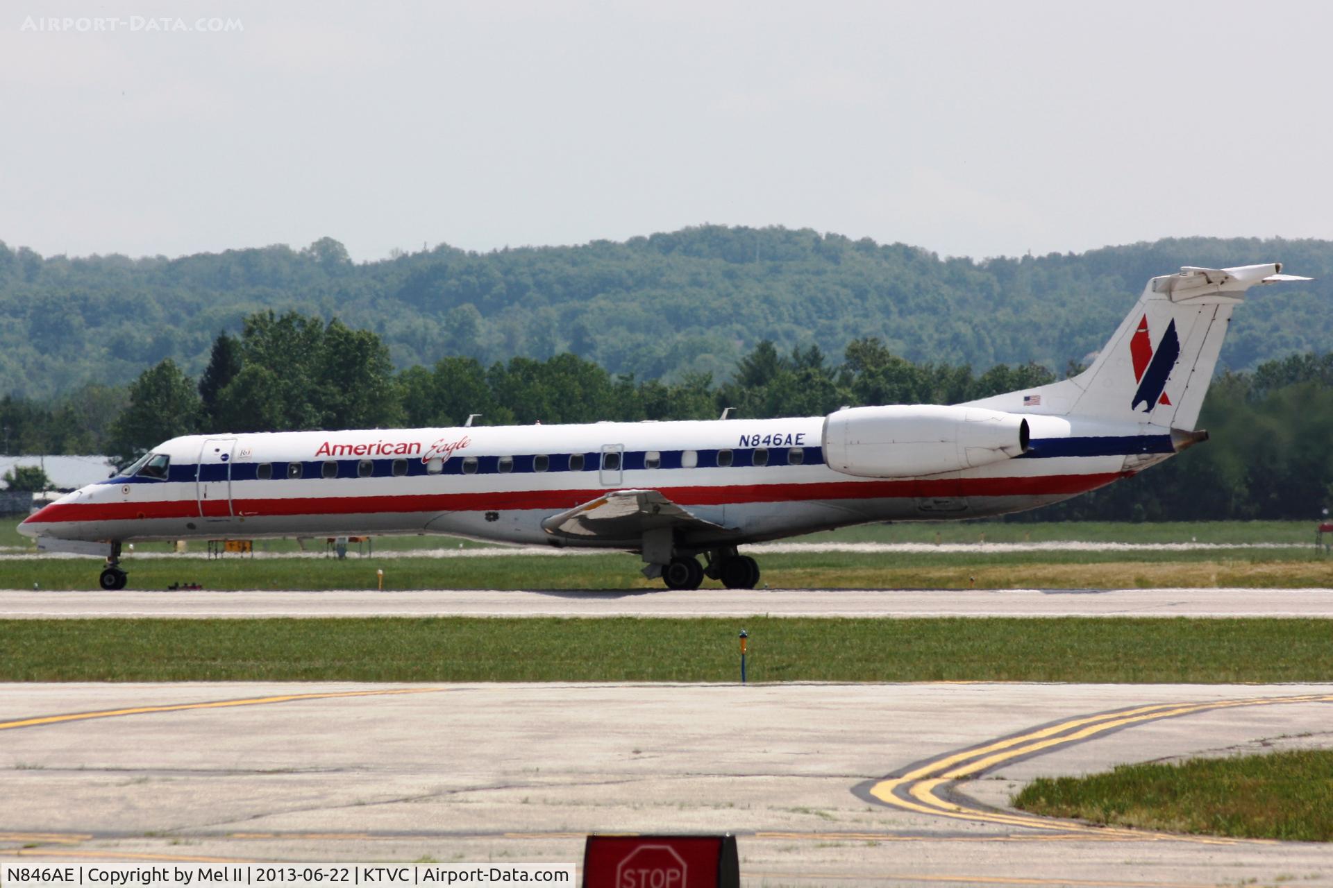 N846AE, 2003 Embraer ERJ-140LR (EMB-135KL) C/N 145692, EGF2765 - KTVC-KORD - Departing RWY 10