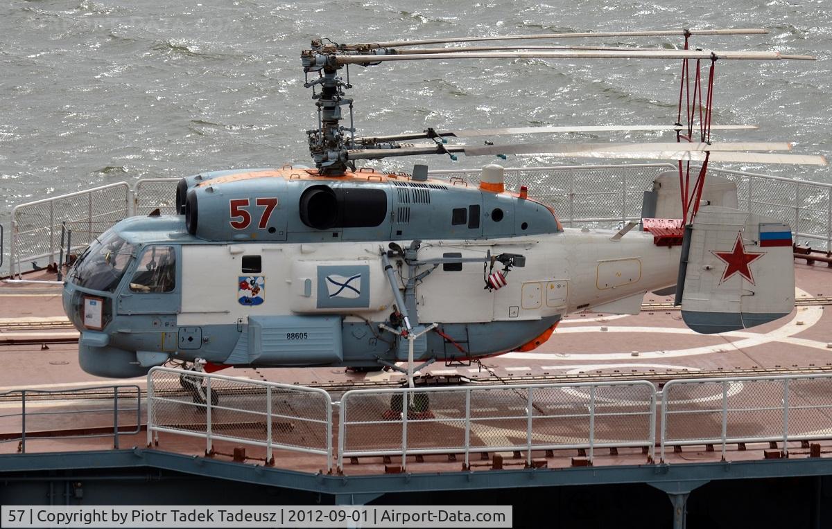 57, Kamov Ka-27PS Helix C/N 88605, on board of Russian destroyer