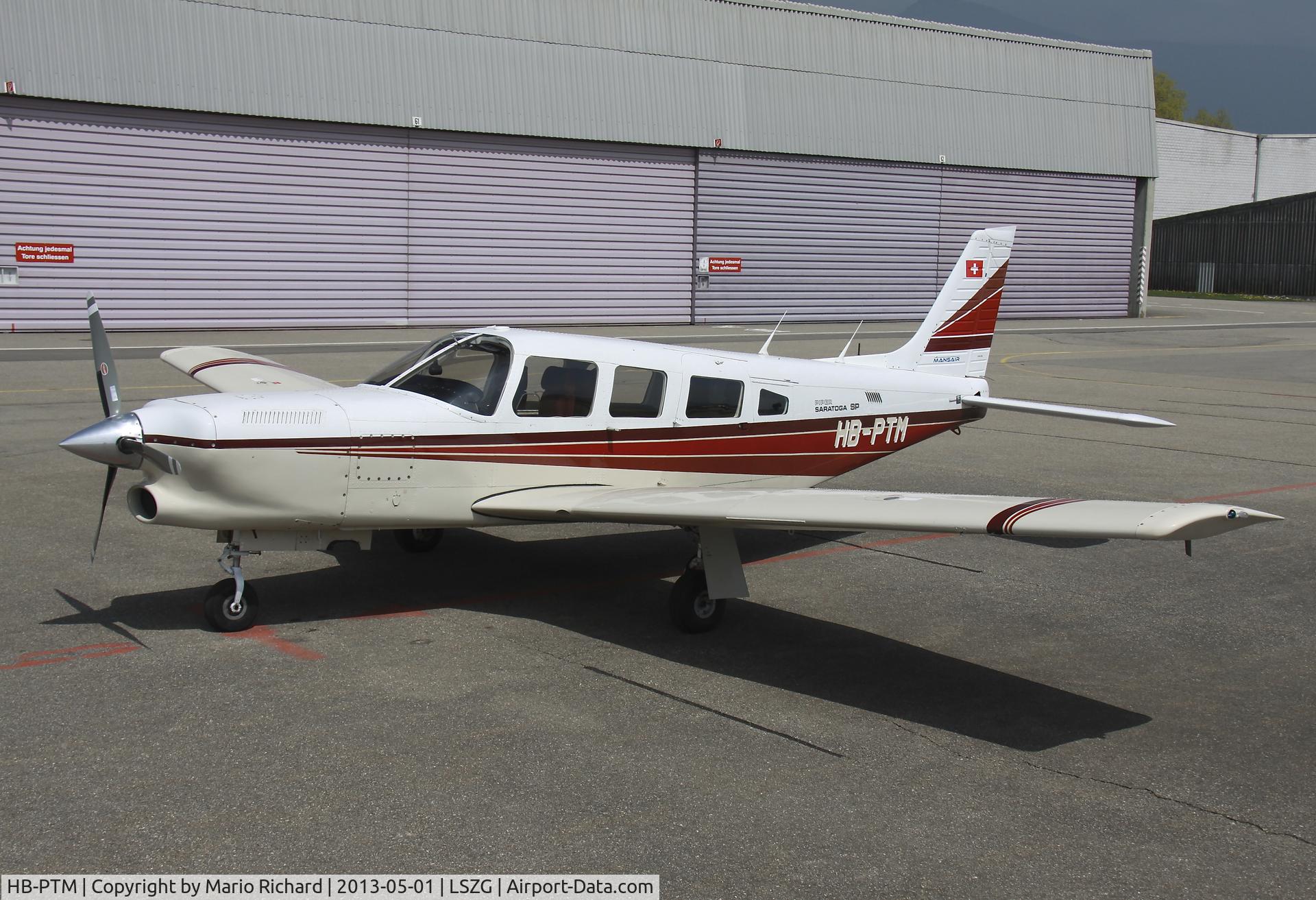 HB-PTM, 1985 Piper PA-32R-301T Turbo Saratoga C/N 32R-8529007, at Grenchen LSZG