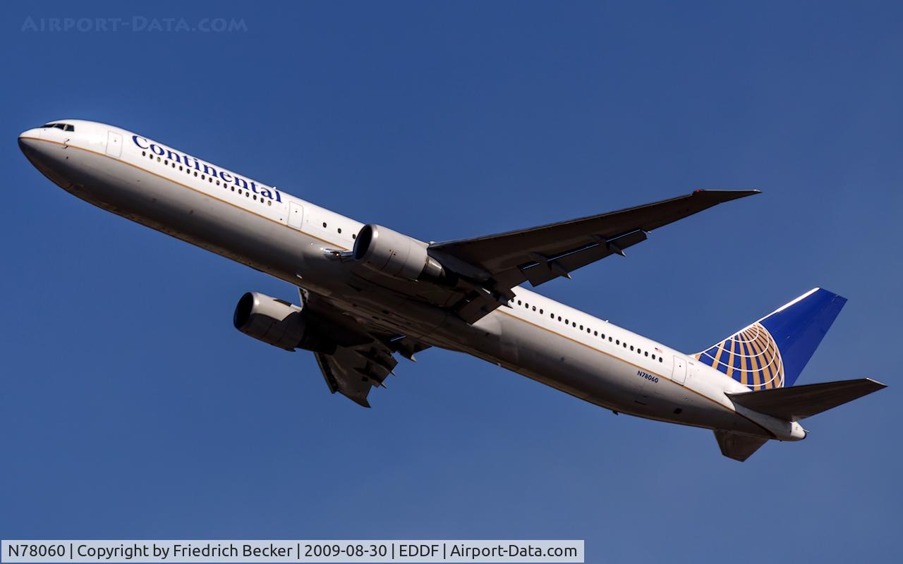 N78060, 2002 Boeing 767-424/ER C/N 29455, departure from Frankfurt
