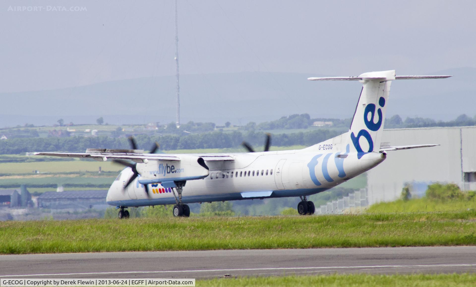 G-ECOG, 2008 De Havilland Canada DHC-8-402Q Dash 8 C/N 4220, Flybe  De Havilland Canada,cs  Jersey 6EC, inbound from Jersey.