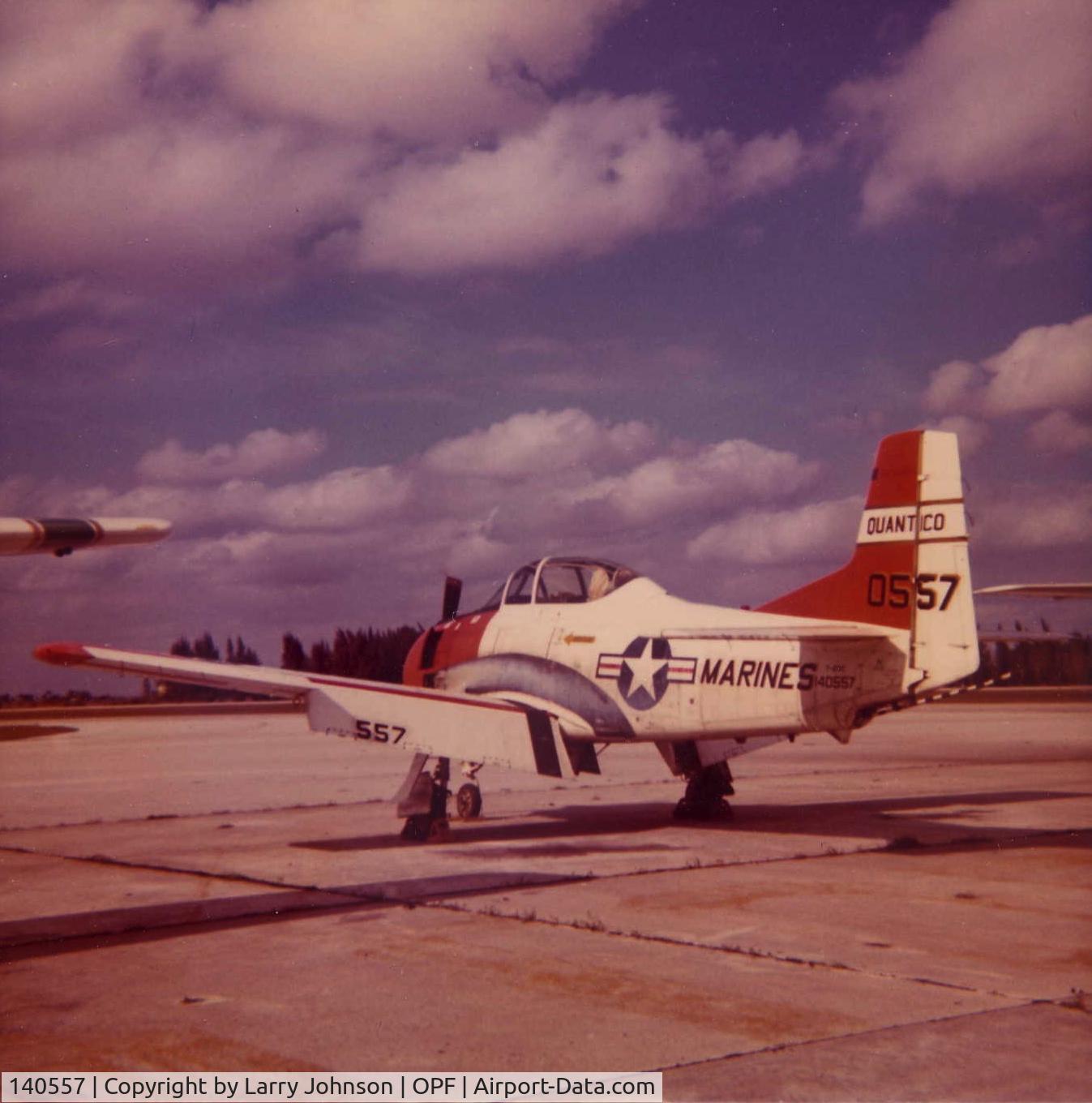 140557, North American T-28C Trojan Trojan C/N 226-134, I took this in 1973 at Opa Locka, FL.