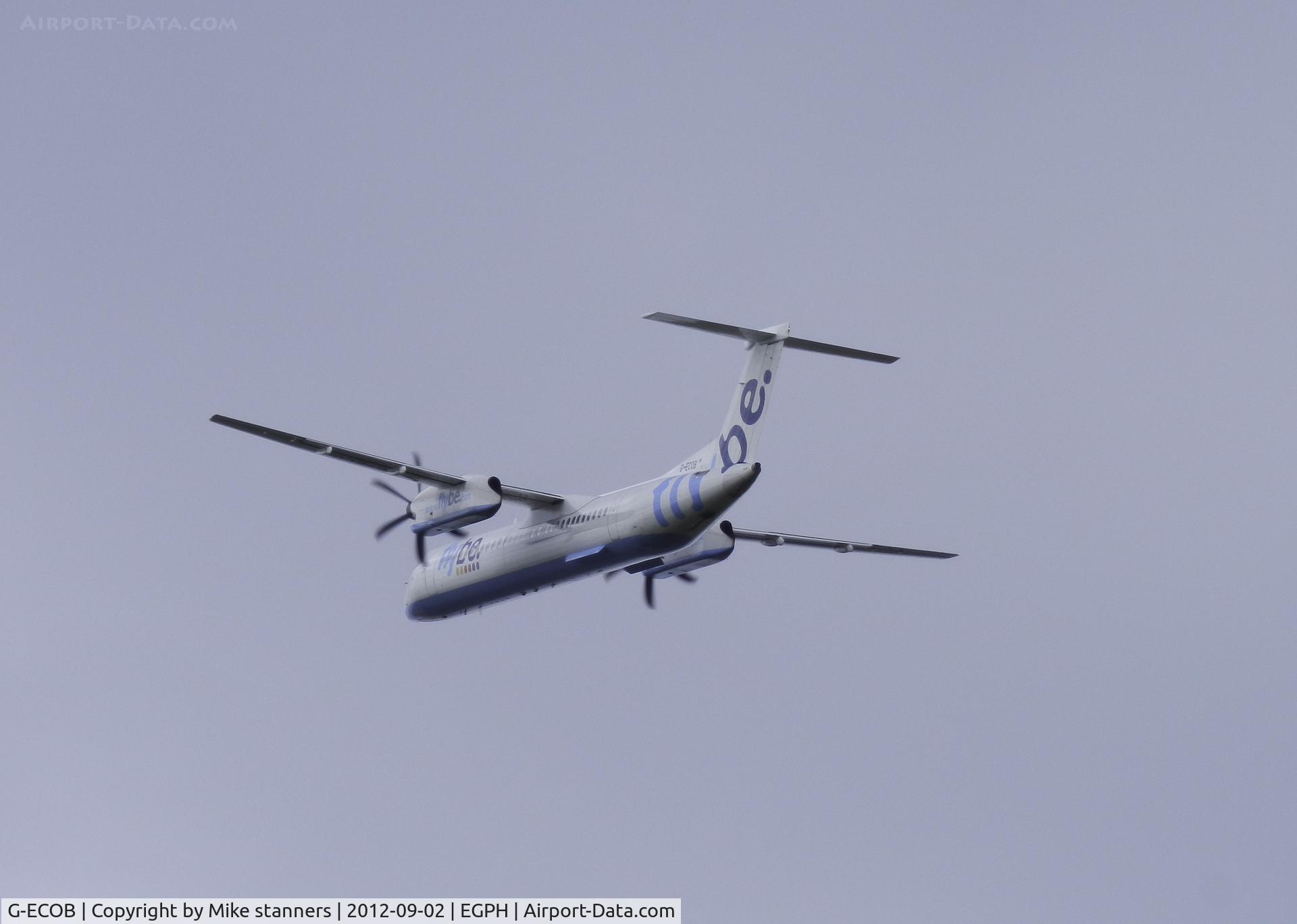 G-ECOB, 2007 De Havilland Canada DHC-8-402Q Dash 8 C/N 4185, Flybe dash 8 departs runway 24