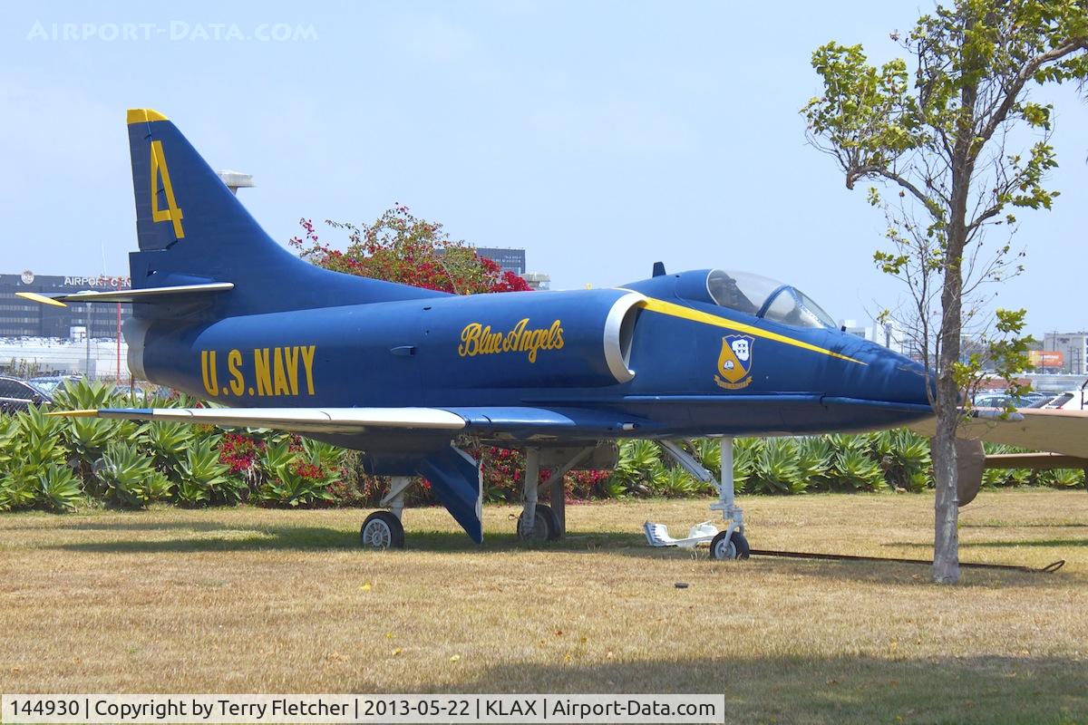 144930, Douglas A-4B Skyhawk C/N 12176, Exhibited at Proud Bird Restaurant , on the perimeter of Los Angeles Airport