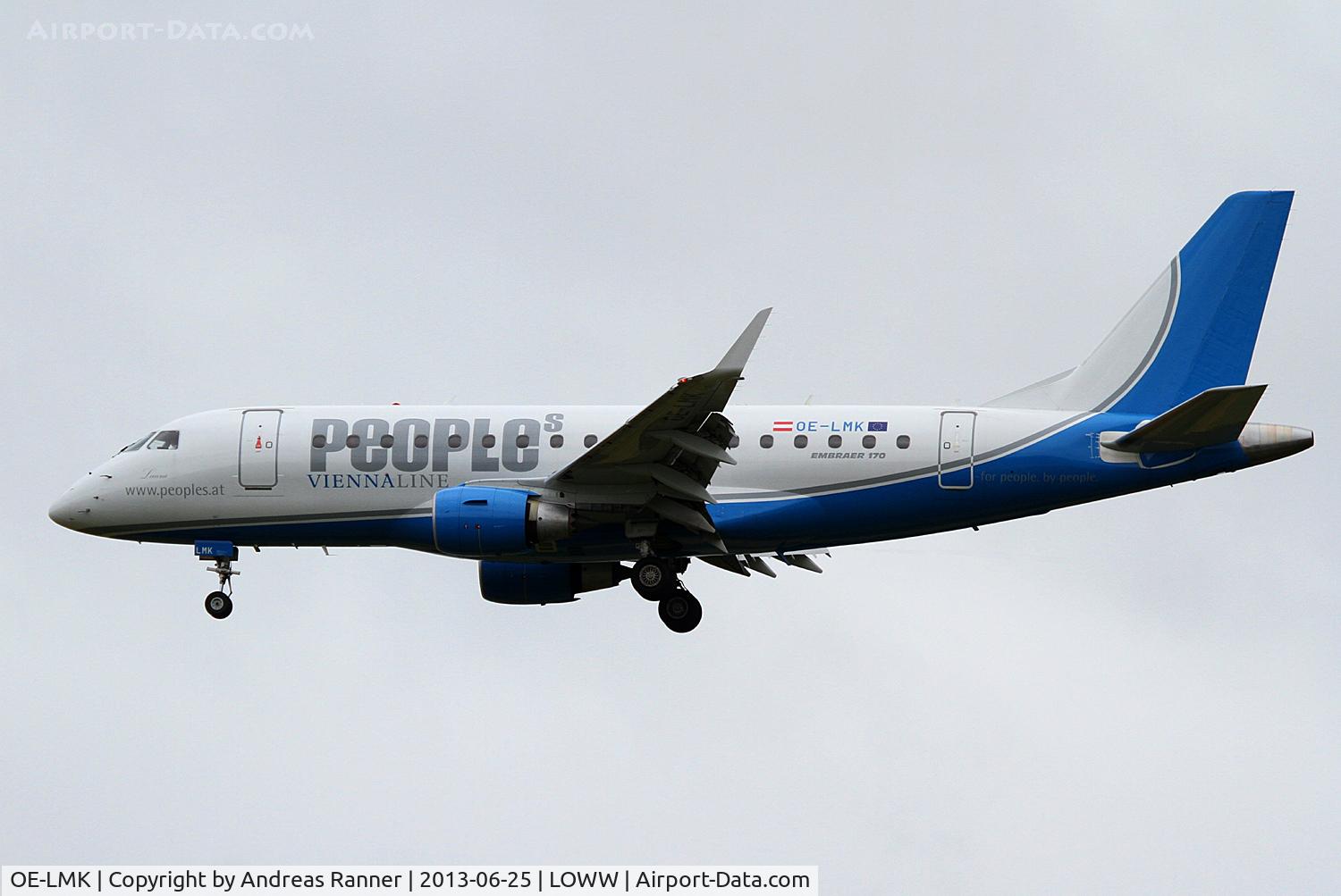 OE-LMK, 2006 Embraer 170LR (ERJ-170-100LR) C/N 17000150, Peoples Viennaline ERJ170