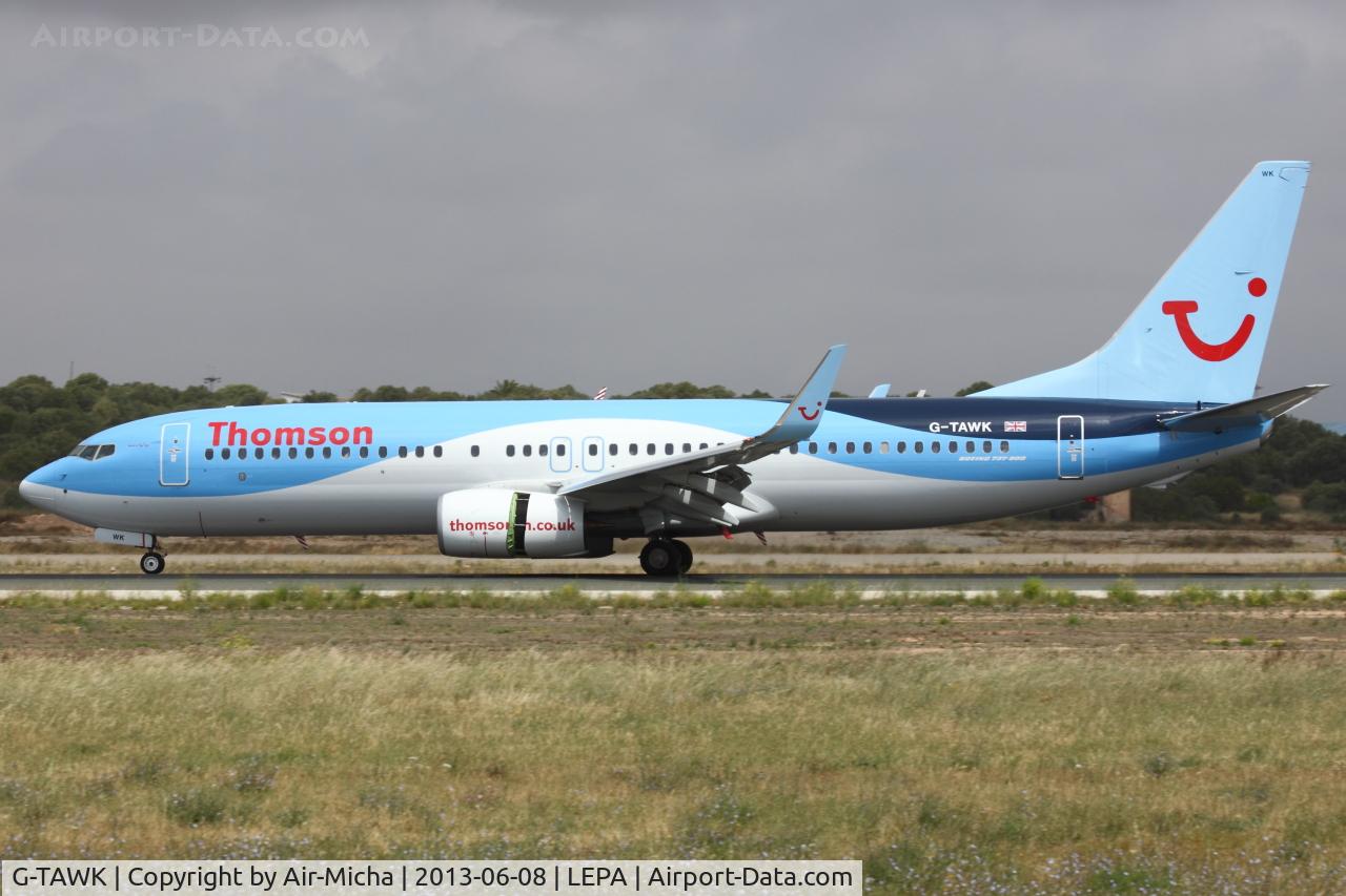 G-TAWK, 2012 Boeing 737-8K5 C/N 37239, Thomson Airways