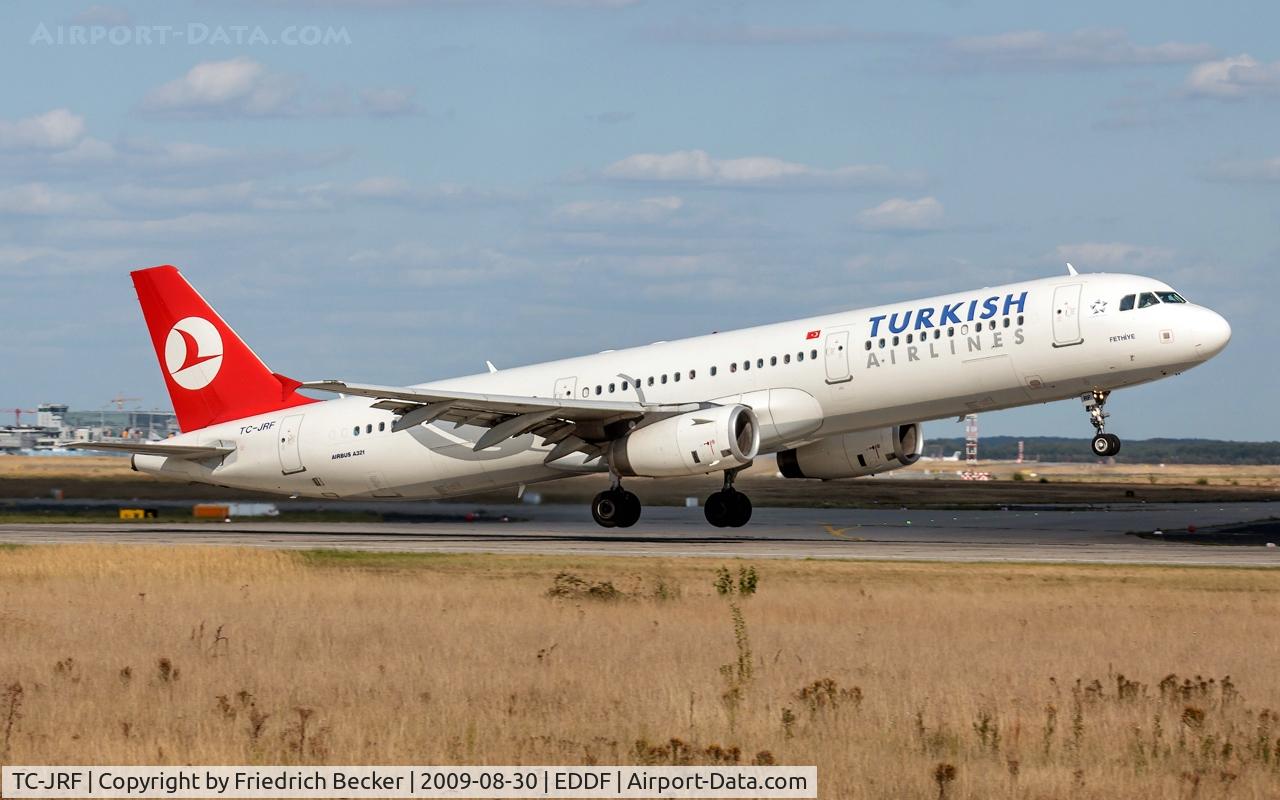 TC-JRF, 2007 Airbus A321-231 C/N 3207, departure via RW18W