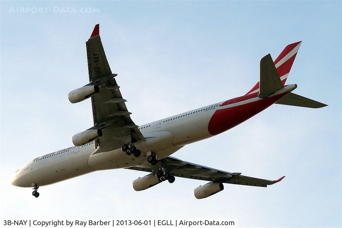 3B-NAY, 1996 Airbus A340-313 C/N 152, Airbus A340-313X [152] (Air Mauritius) Home~G 01/06/2013