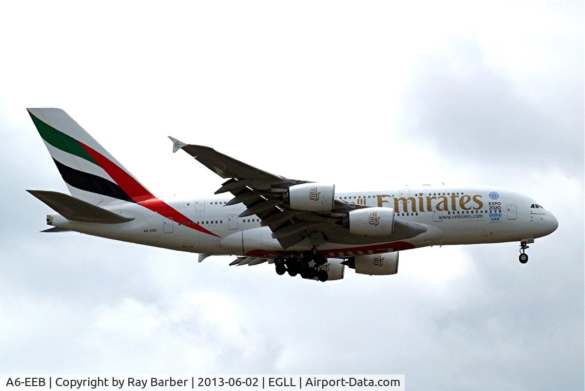 A6-EEB, 2012 Airbus A380-861 C/N 109, Airbus A380-861 [109] (Emirates Airlines) Home~G 02/06/2013