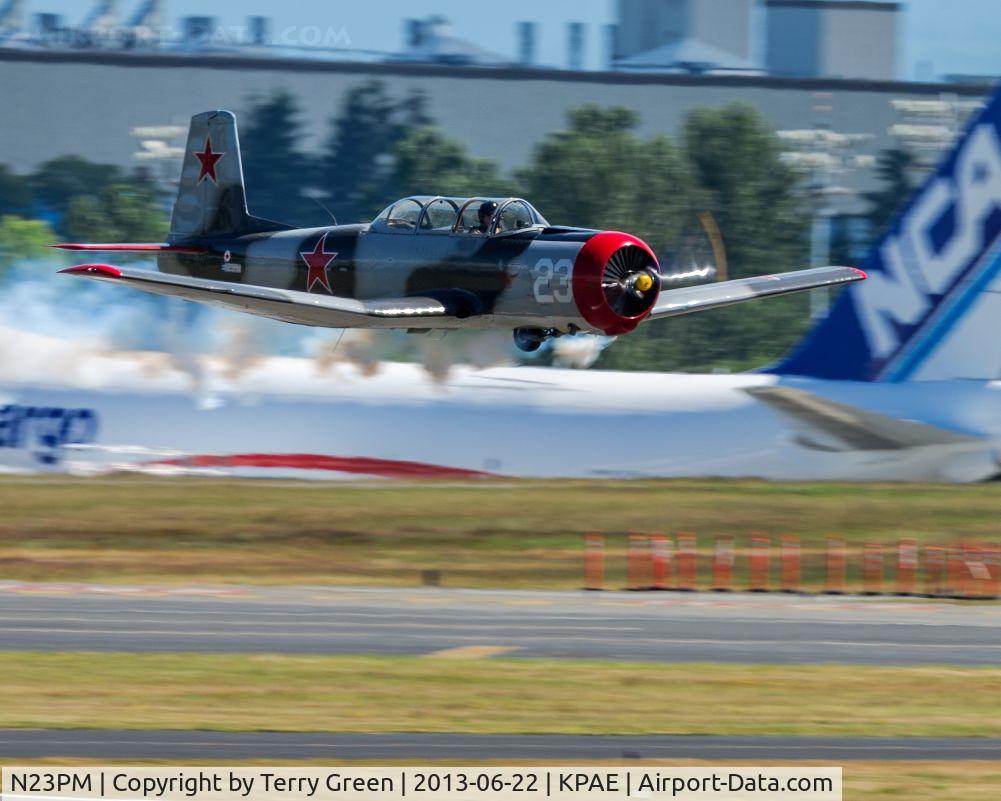 N23PM, 1978 Nanchang CJ-6 C/N 3832012, Low fly-by during Historic Flight Foundation Biplane Weekend