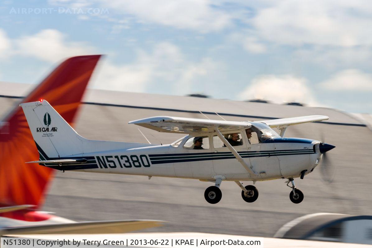 N51380, 1980 Cessna 172P C/N 17274305, Take off 16R @ KPAE