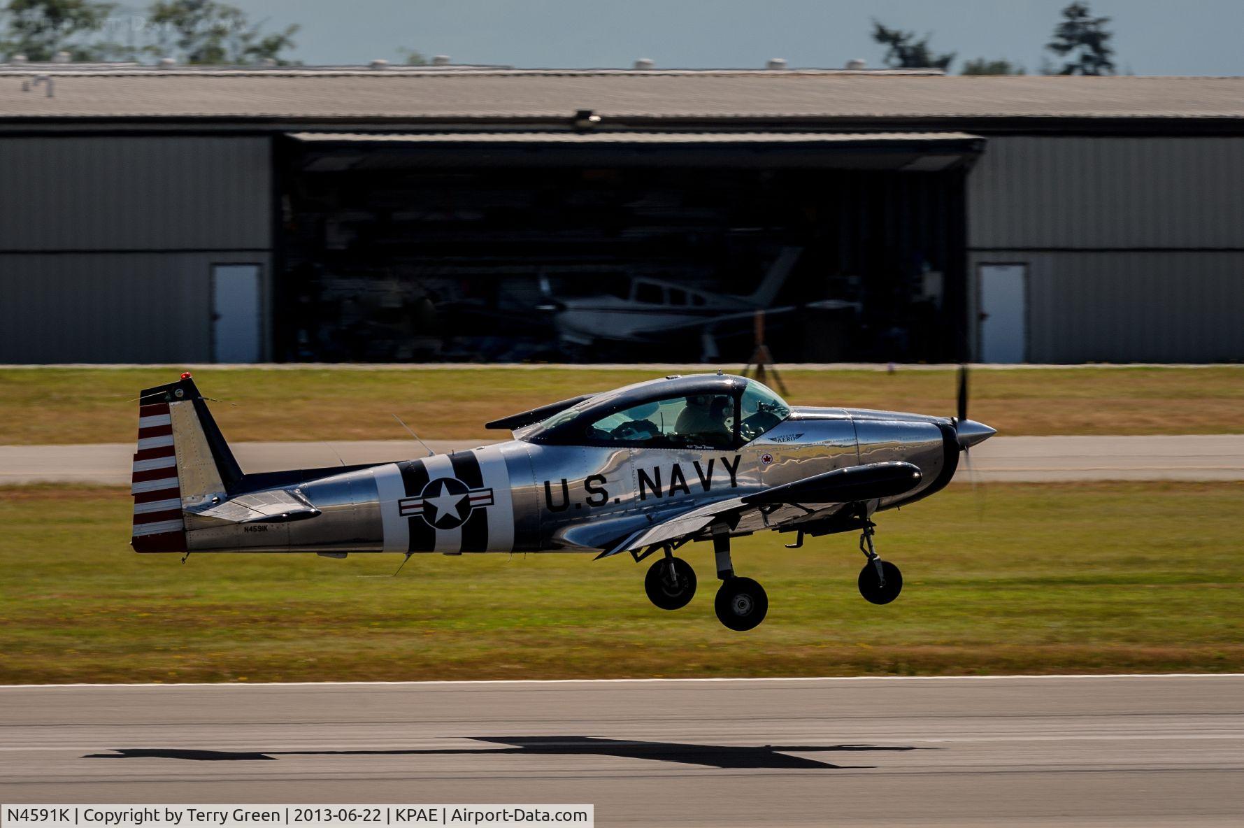 N4591K, 1948 Ryan Navion A C/N NAV-4-1591, Take off 16R @ KPAE
