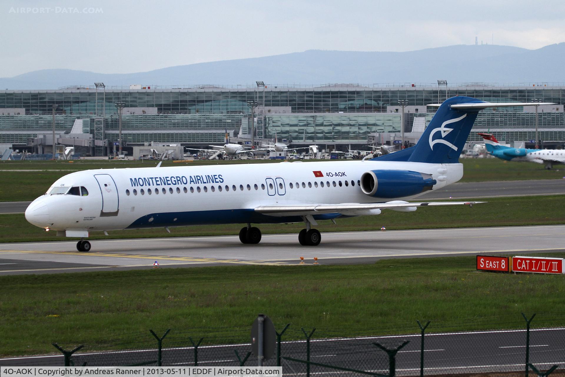4O-AOK, 1989 Fokker 100 (F-28-0100) C/N 11272, Montenegro Airlines Fokker 100
