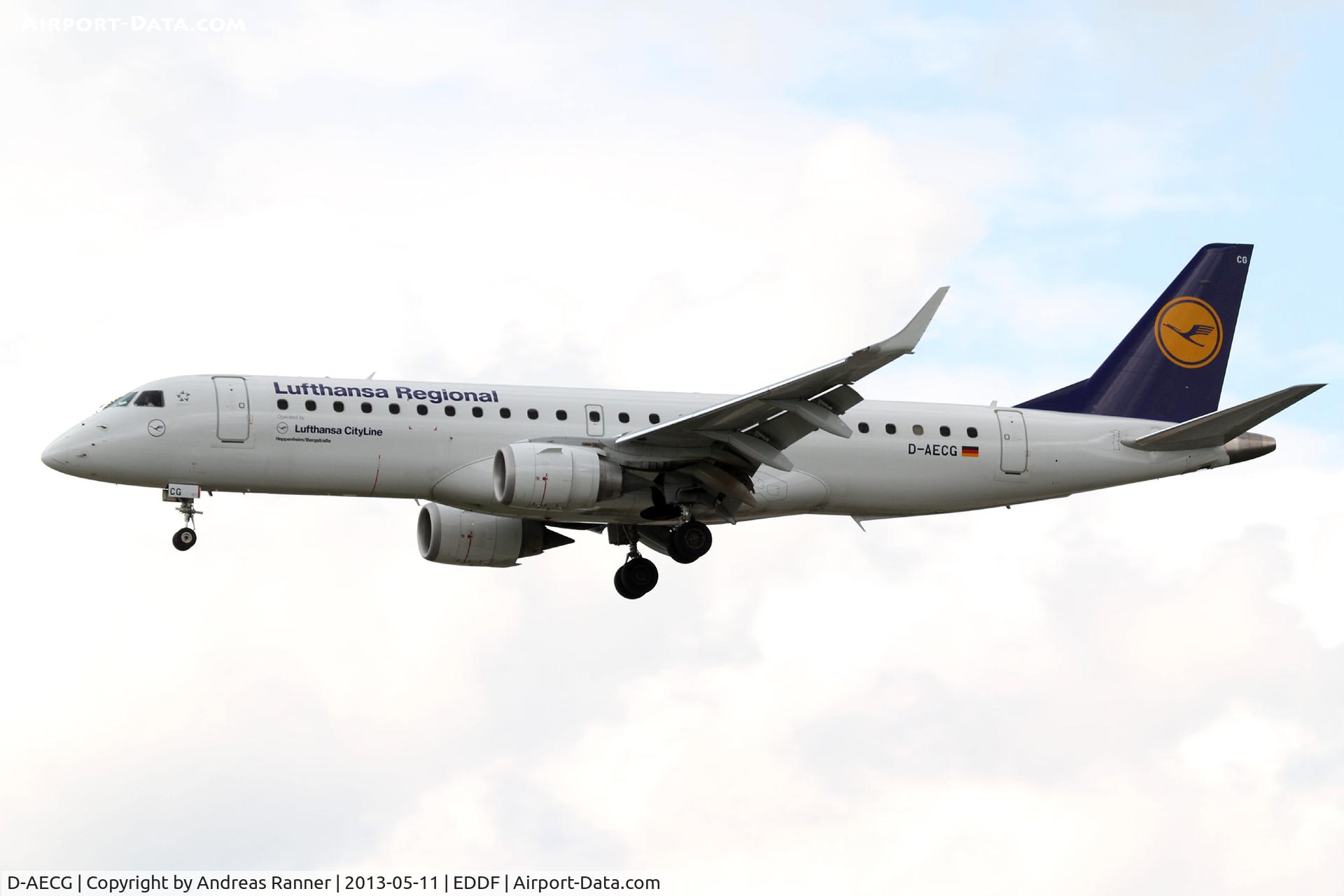 D-AECG, 2010 Embraer 190LR (ERJ-190-100LR) C/N 19000368, Lufthansa CityLine Embraer 190