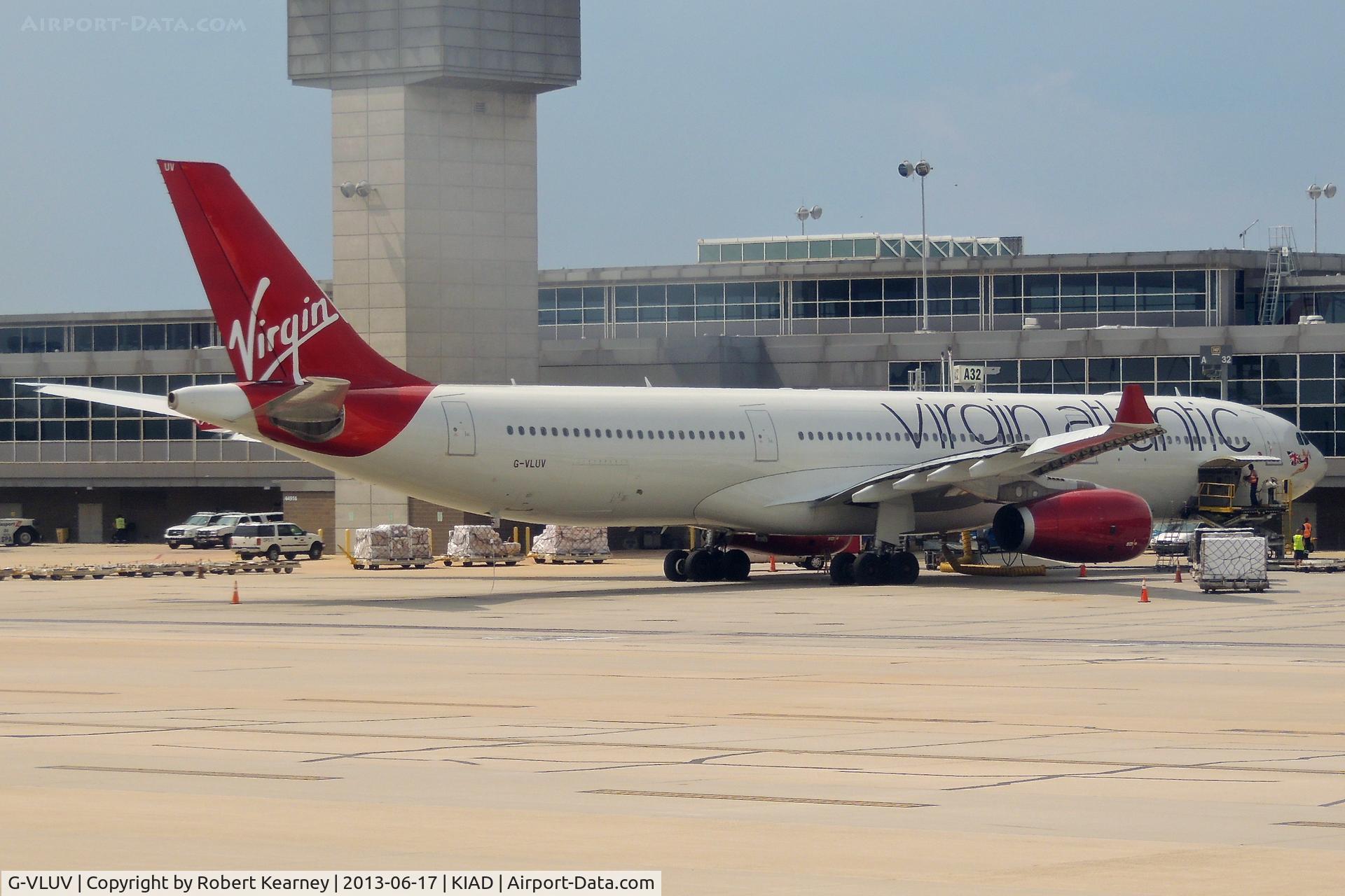 G-VLUV, 2010 Airbus A330-343X C/N 1206, On stand being prepared for its return flight