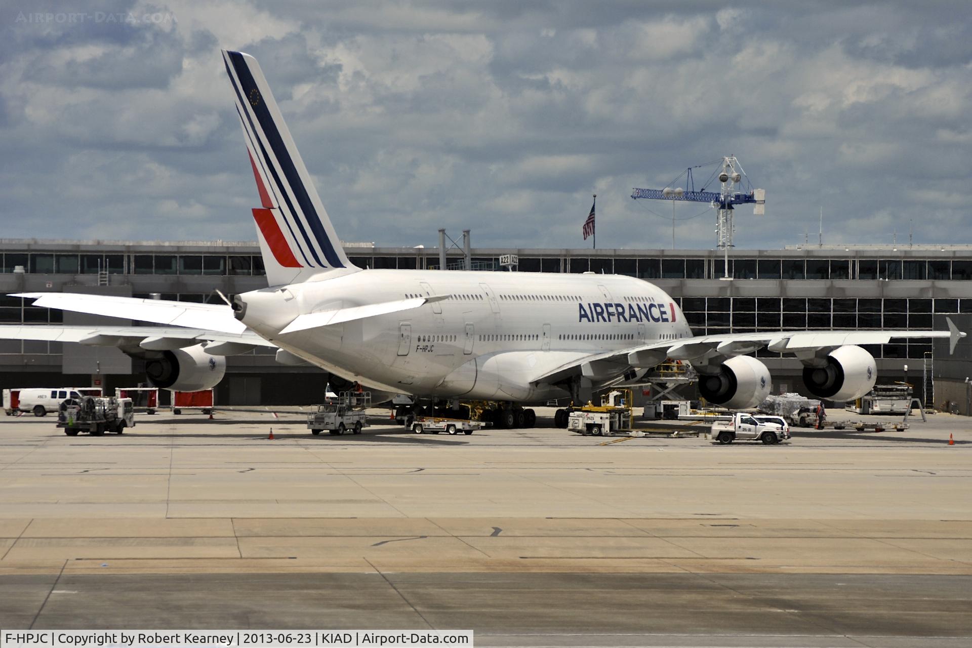F-HPJC, 2009 Airbus A380-861 C/N 043, On stand before leaving for Paris
