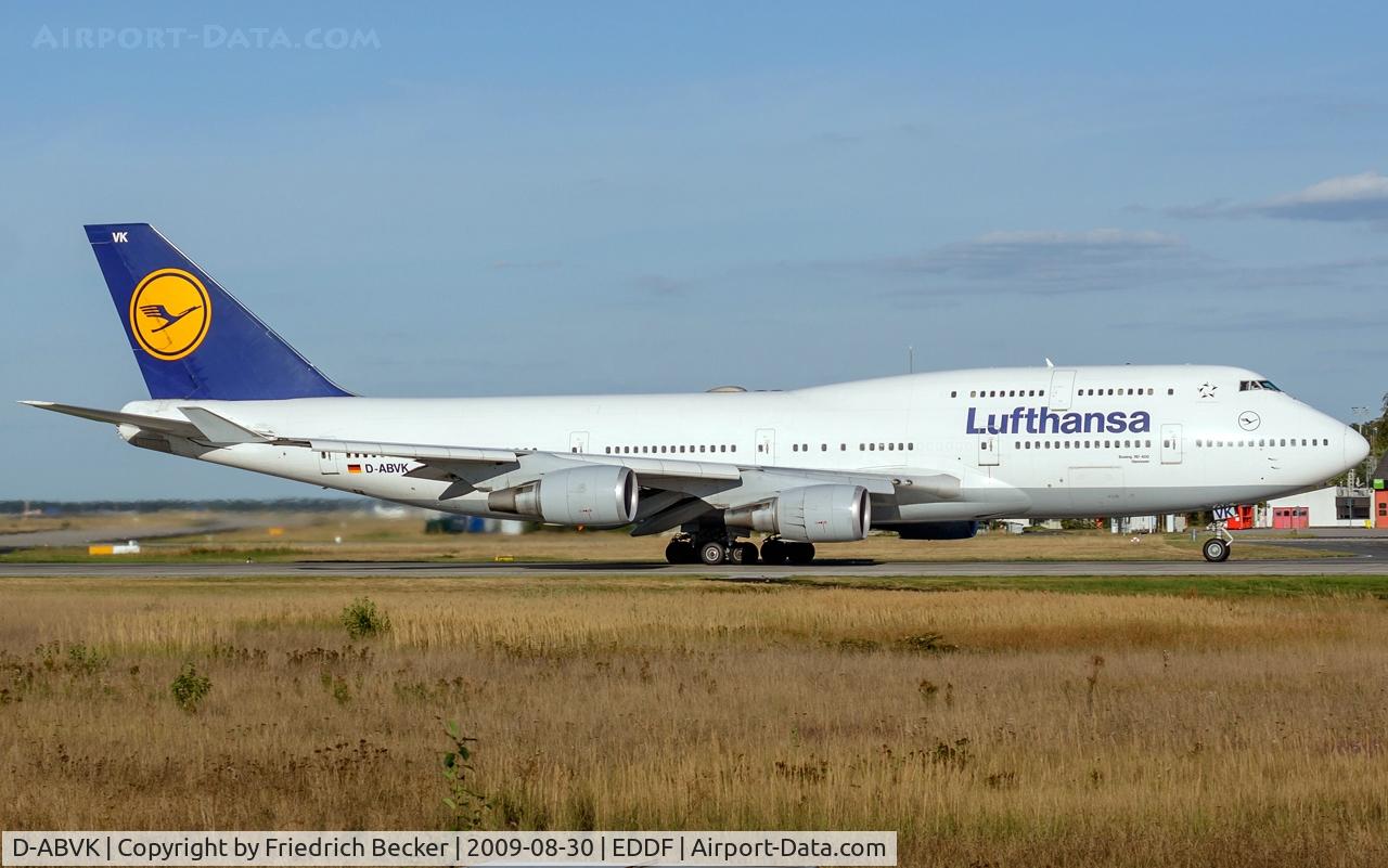 D-ABVK, 1991 Boeing 747-430 C/N 25046, departure from Frankfurt