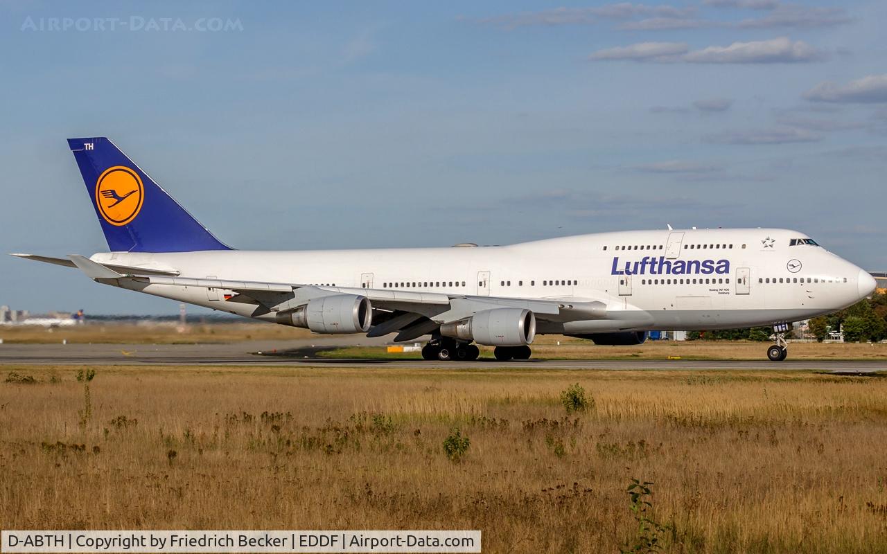 D-ABTH, 1991 Boeing 747-430M C/N 25047, departure from Frankfurt