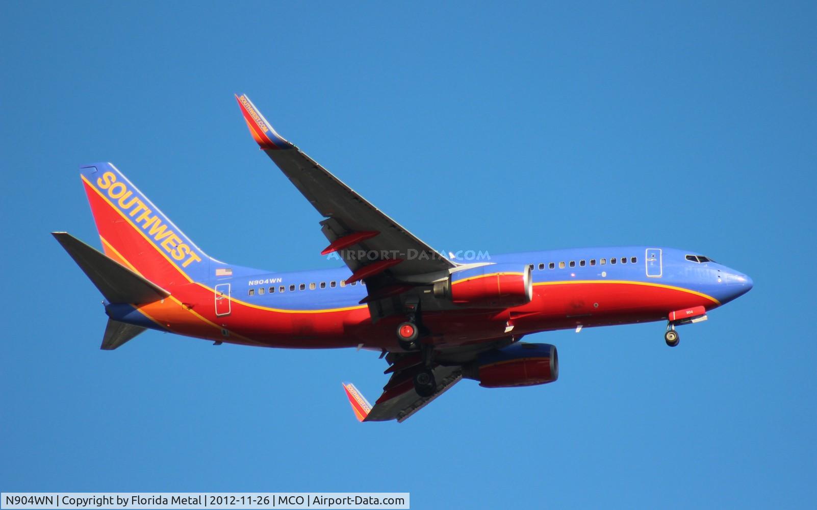 N904WN, 2008 Boeing 737-7H4 C/N 36616, Southwest 737-700