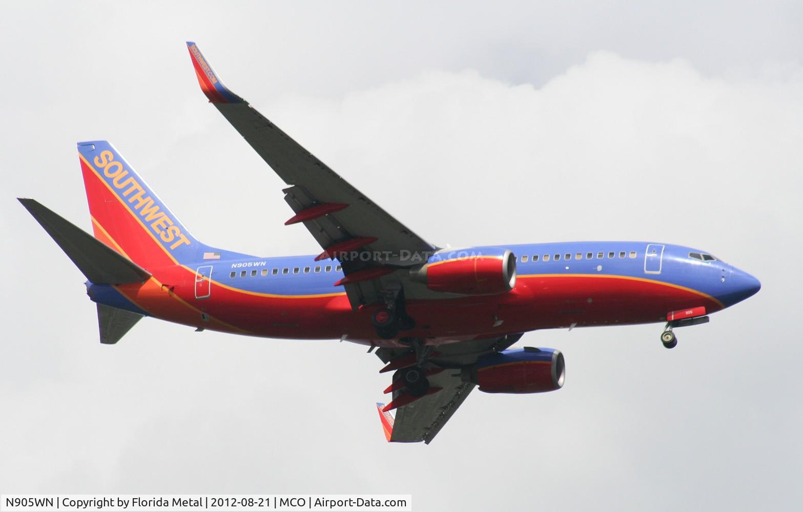 N905WN, 2008 Boeing 737-7H4 C/N 36617, Southwest 737