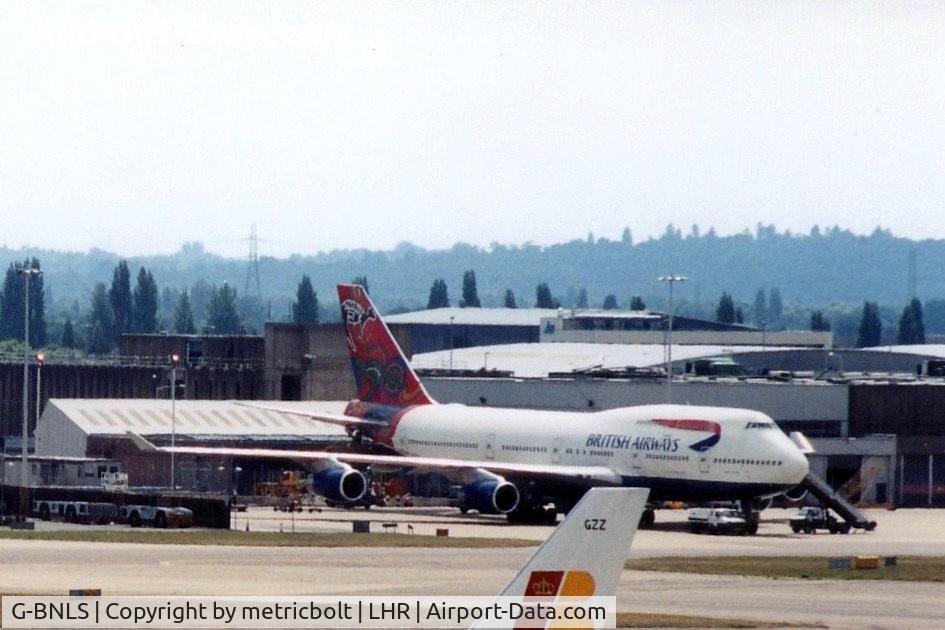 G-BNLS, 1991 Boeing 747-436 C/N 24629, London Heathrow,wearing 