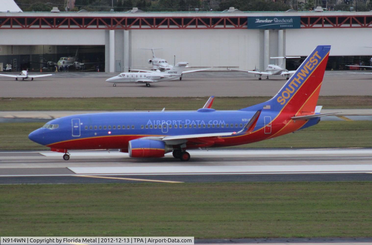 N914WN, 2008 Boeing 737-7H4 C/N 36622, Southwest 737