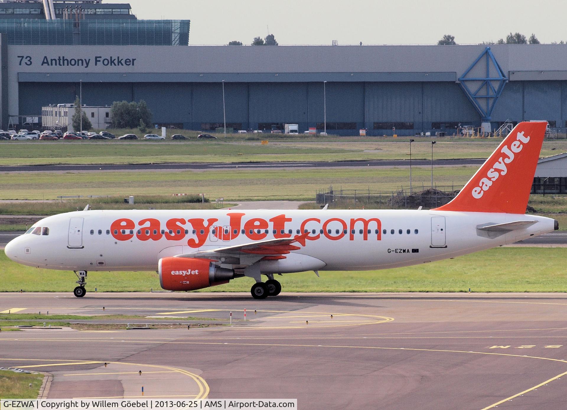 G-EZWA, 2012 Airbus A320-214 C/N 5201, Arrival on Schiphol Airport
