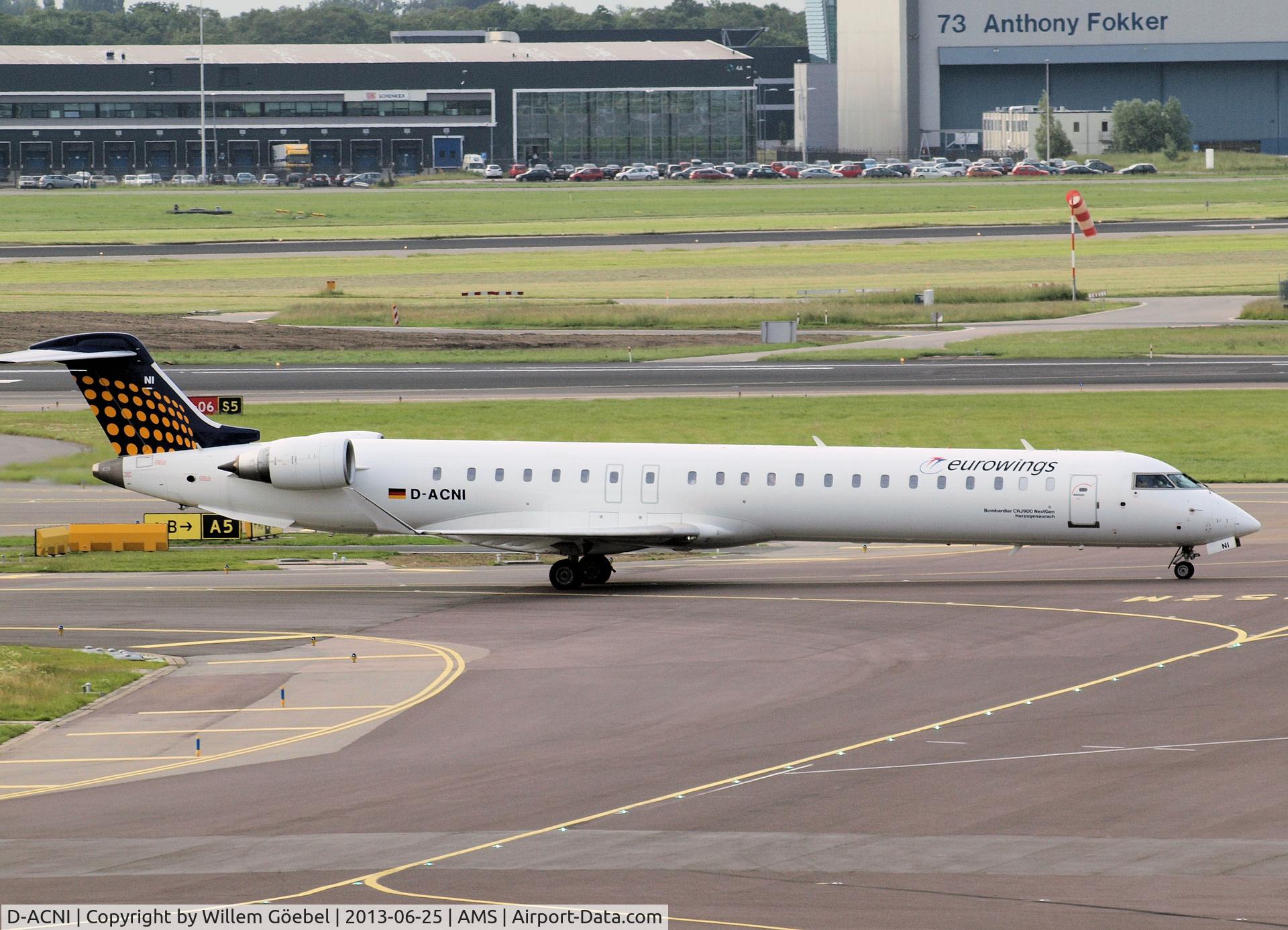 D-ACNI, 2009 Bombardier CRJ-900 NG (CL-600-2D24) C/N 15248, Arrival on Schiphol Airport