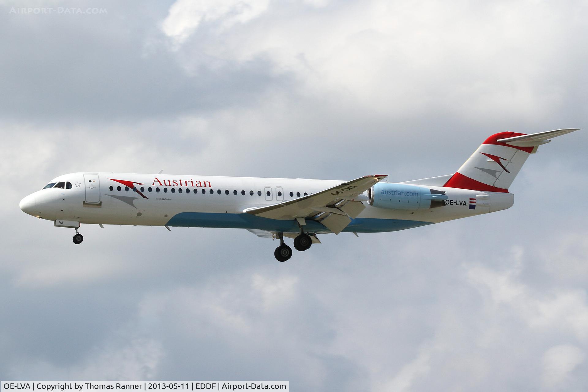 OE-LVA, 1994 Fokker 100 (F-28-0100) C/N 11490, Austrian Fokker 100