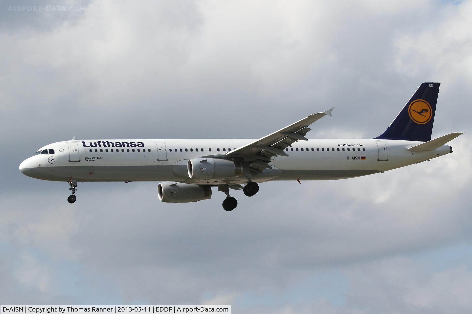 D-AISN, 2008 Airbus A321-231 C/N 3592, Lufthansa Airbus A321