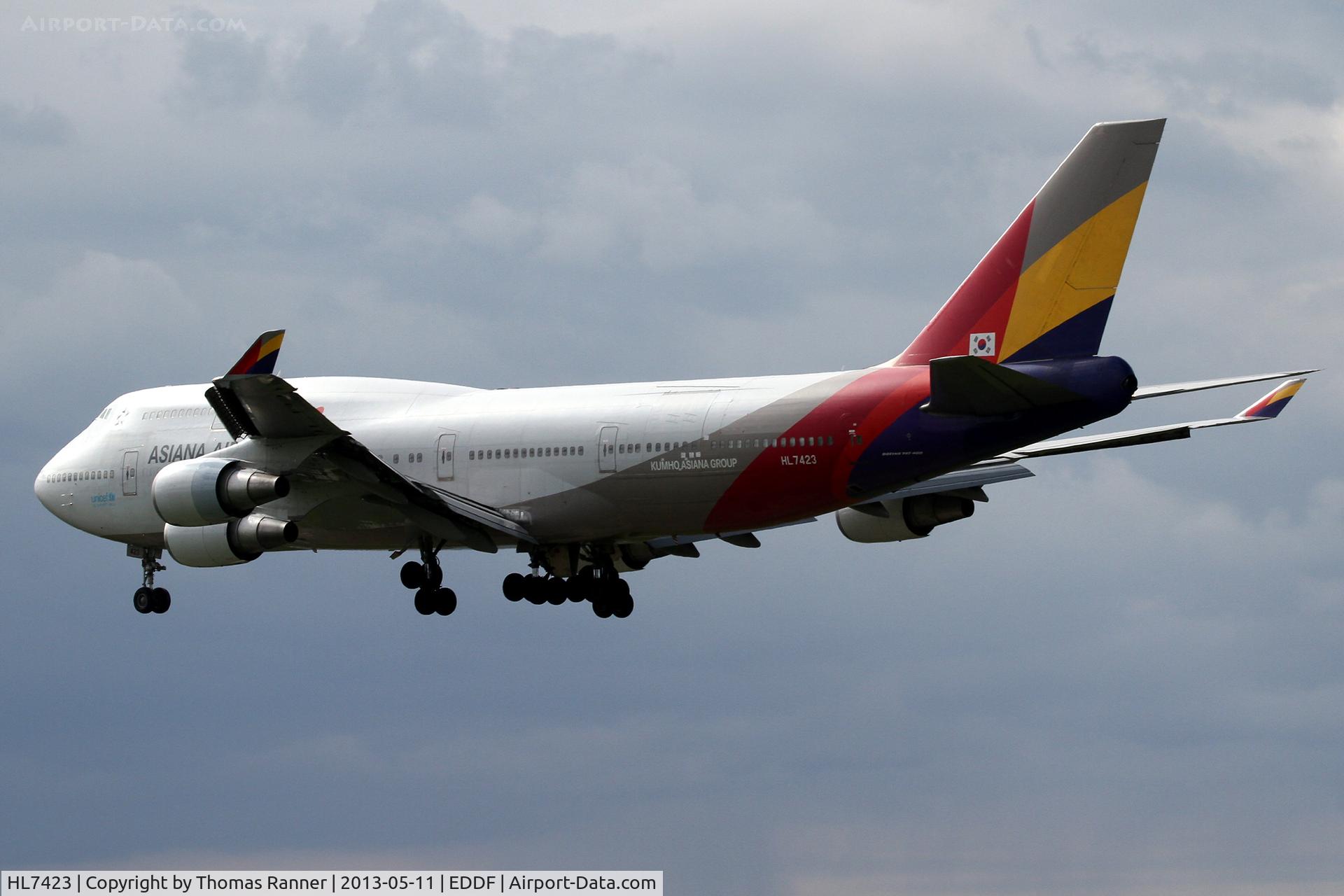 HL7423, 1997 Boeing 747-48EM(F) C/N 27282, Asiana Airlines Boeing 747