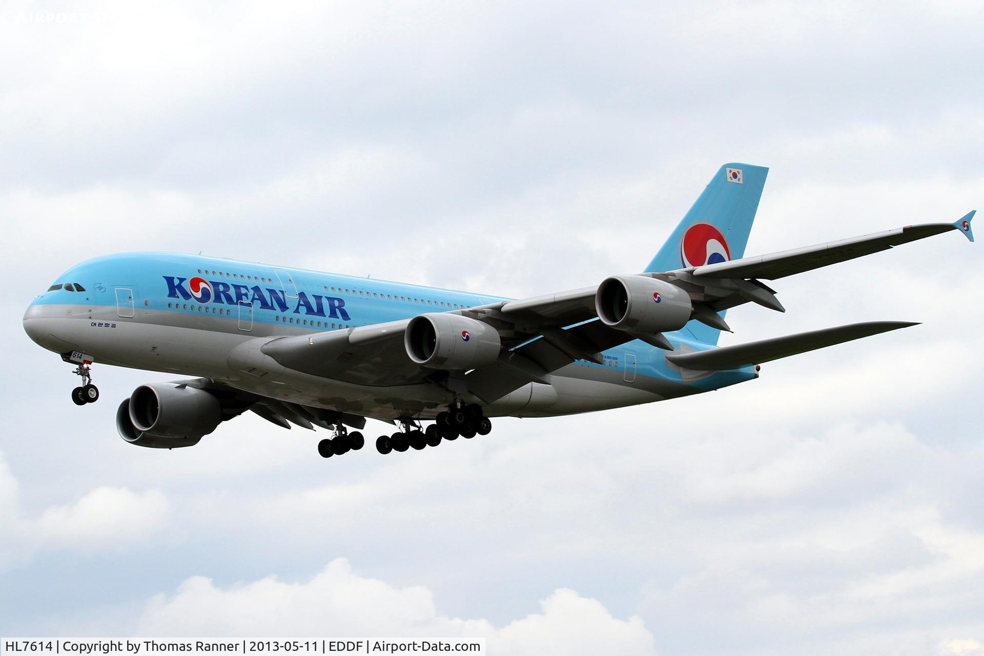 HL7614, 2011 Airbus A380-861 C/N 068, Korean Air Airbus A380