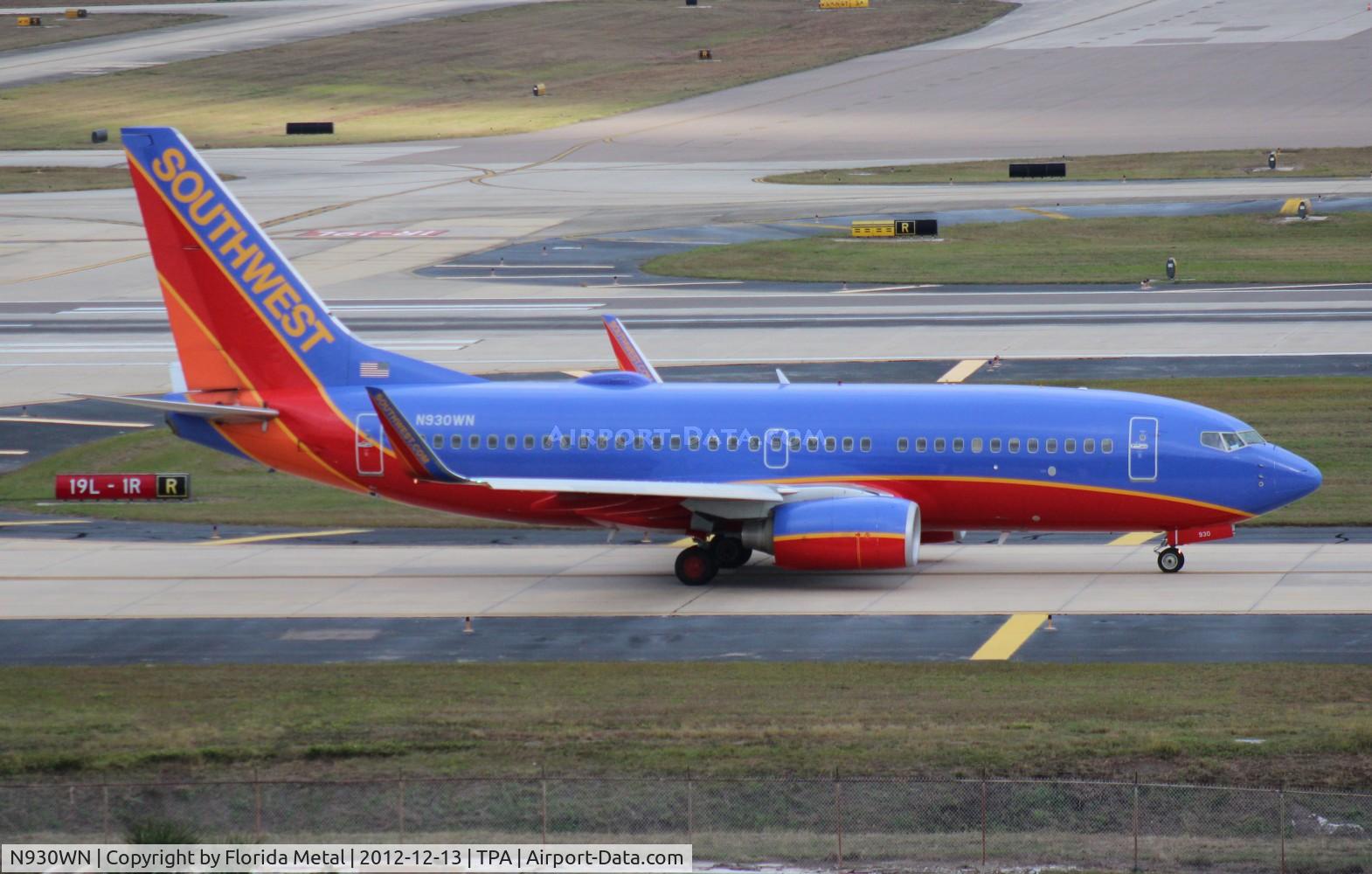 N930WN, 2009 Boeing 737-7H4 C/N 36636, Southwest 737-700