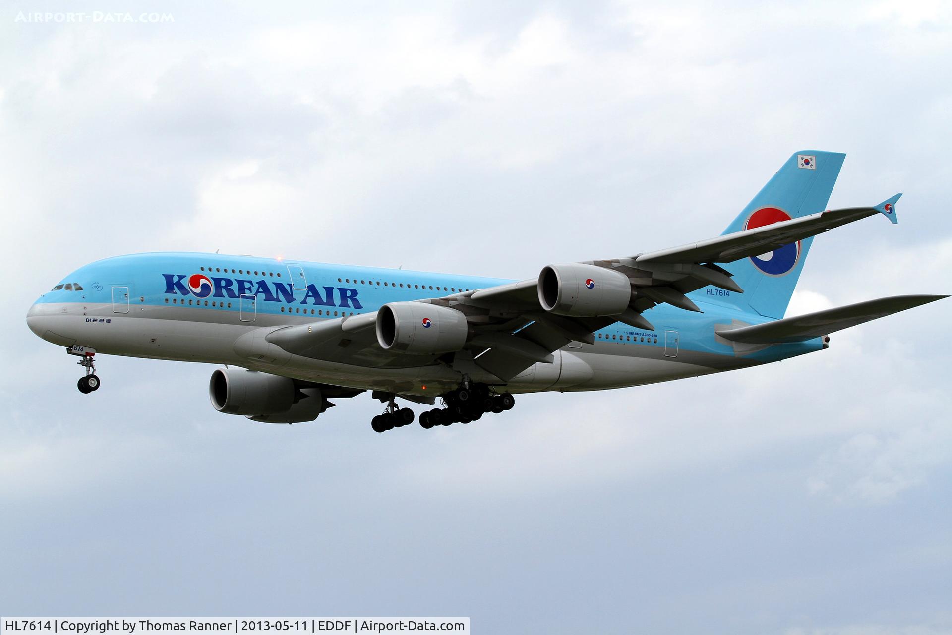 HL7614, 2011 Airbus A380-861 C/N 068, Korean Air Airbus A380