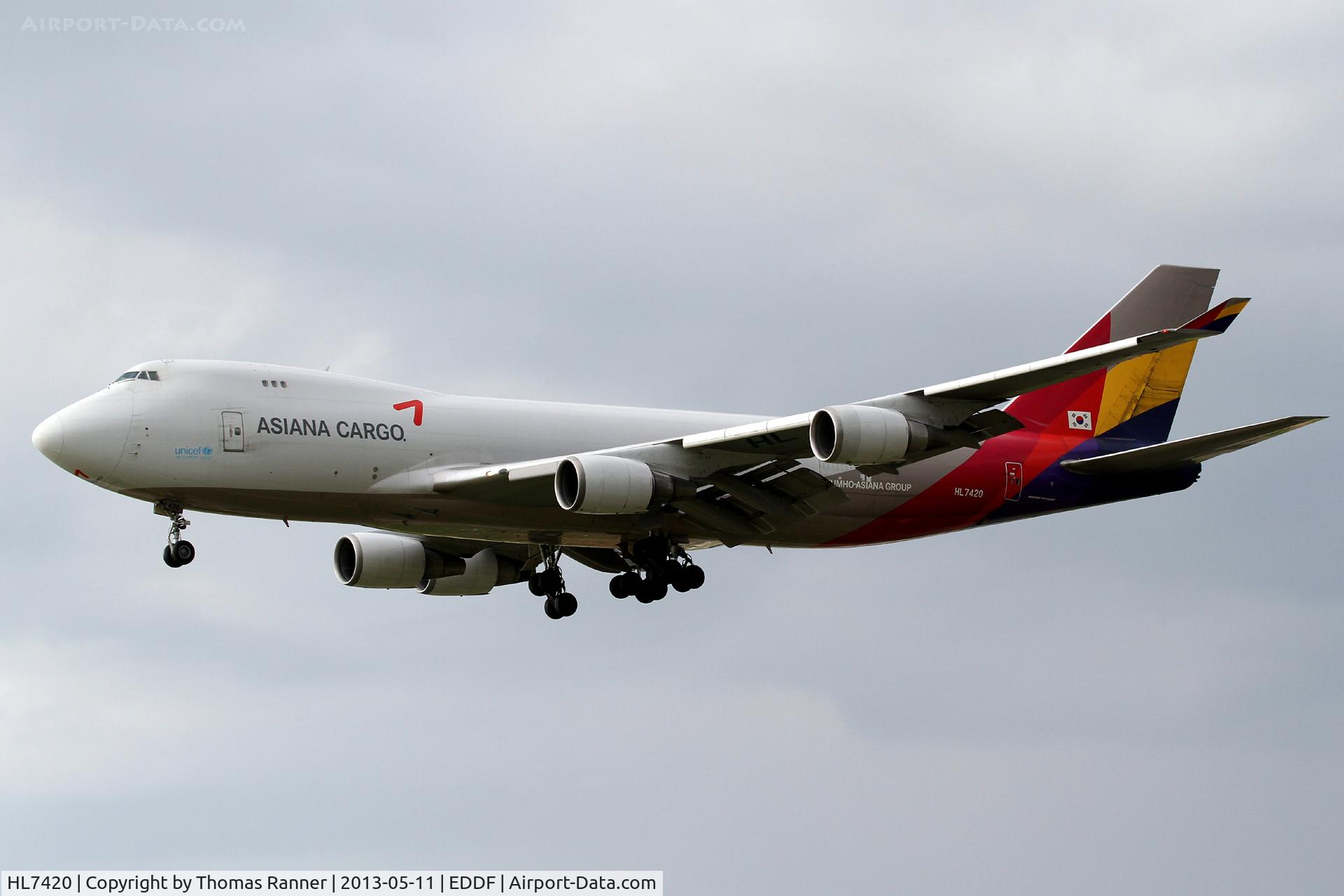 HL7420, 1995 Boeing 747-48EF (SCD) C/N 25783, Asiana Airlines Boeing 747