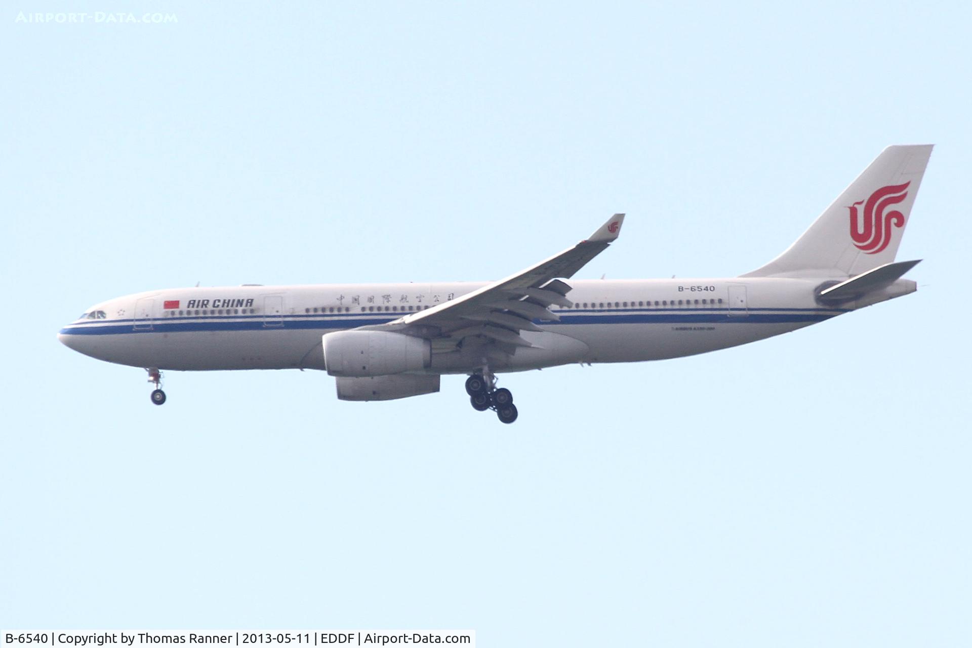 B-6540, 2011 Airbus A330-243 C/N 1282, Air China Airbus A330