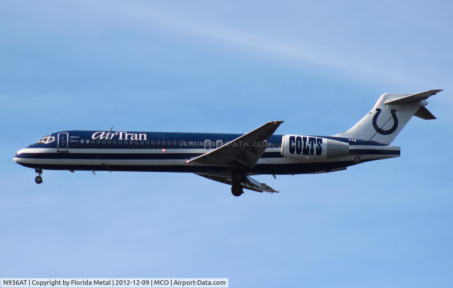 N936AT, 1999 Boeing 717-200 C/N 55058, Air Tran Indianapolis Colts 717