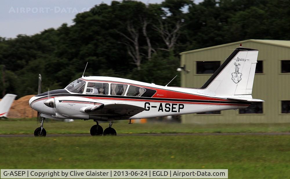 G-ASEP, 1963 Piper PA-23-235 Apache C/N 27-541, Originally owned to, C.S.E. Aviation Ltd in January 1963 and currently with, Air Warren Ltd since April 1990.
