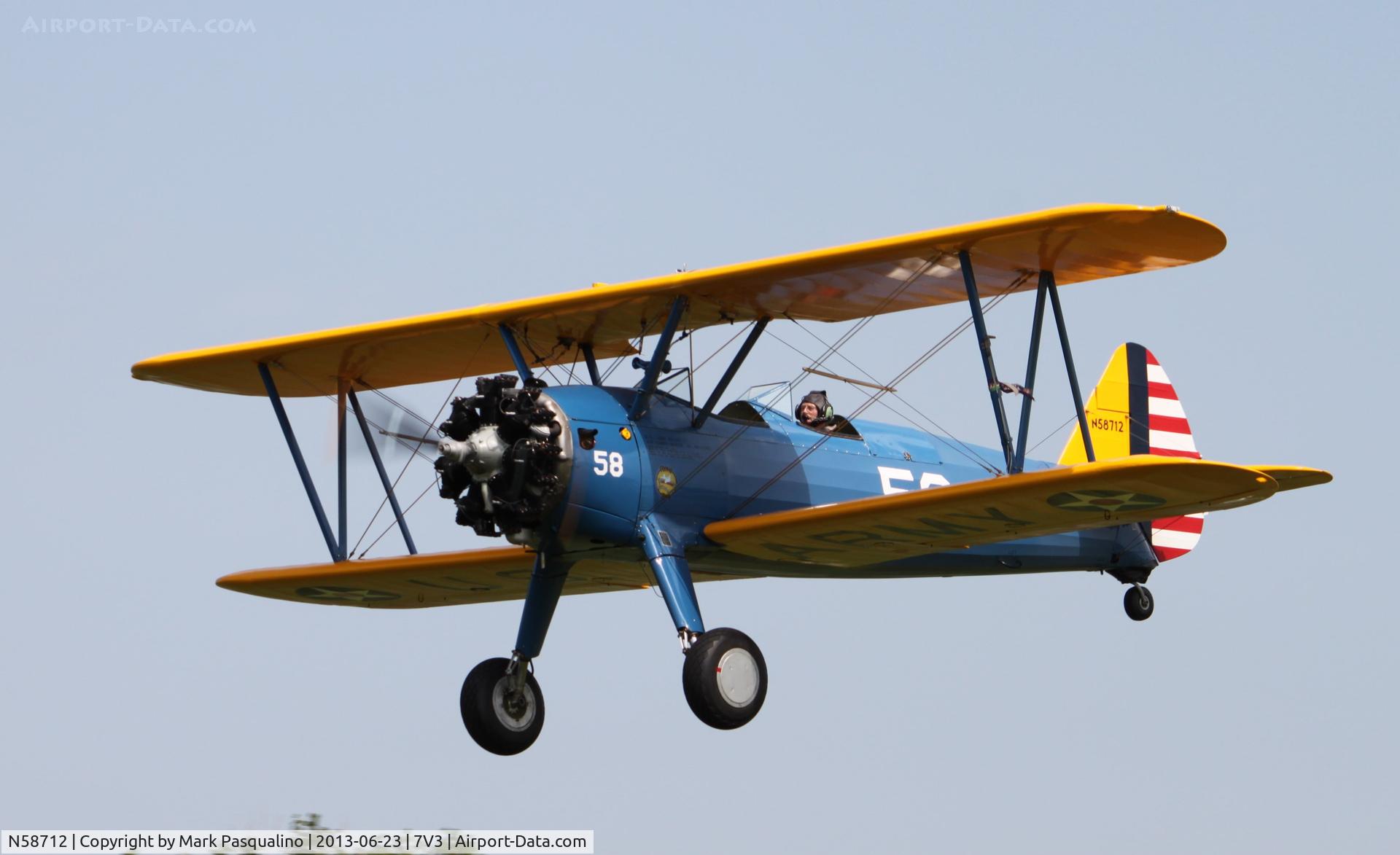 N58712, 1941 Boeing A75N1(PT17) C/N 75-341, Stearman