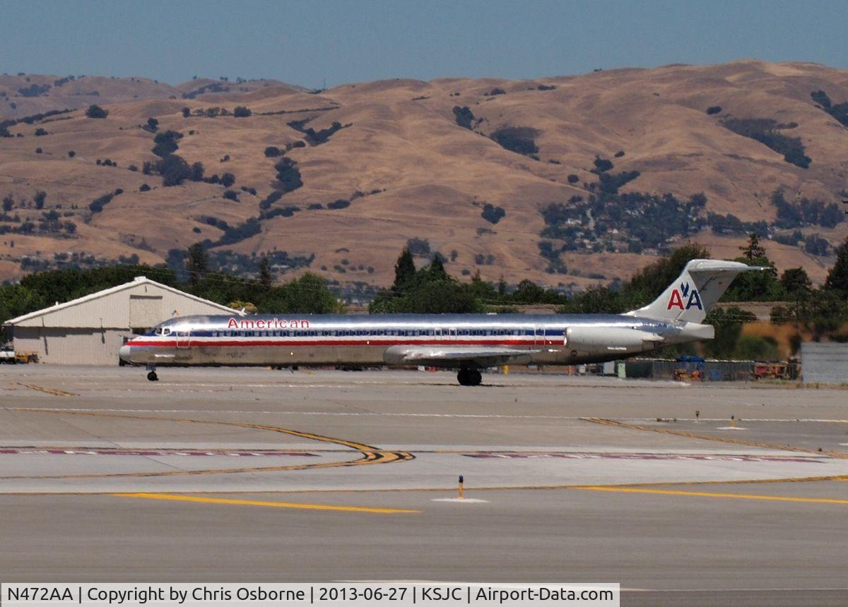 N472AA, 1988 McDonnell Douglas MD-82 (DC-9-82) C/N 49647, Hopefully heat shimmer doesn't detract, it's typical in the summer here.