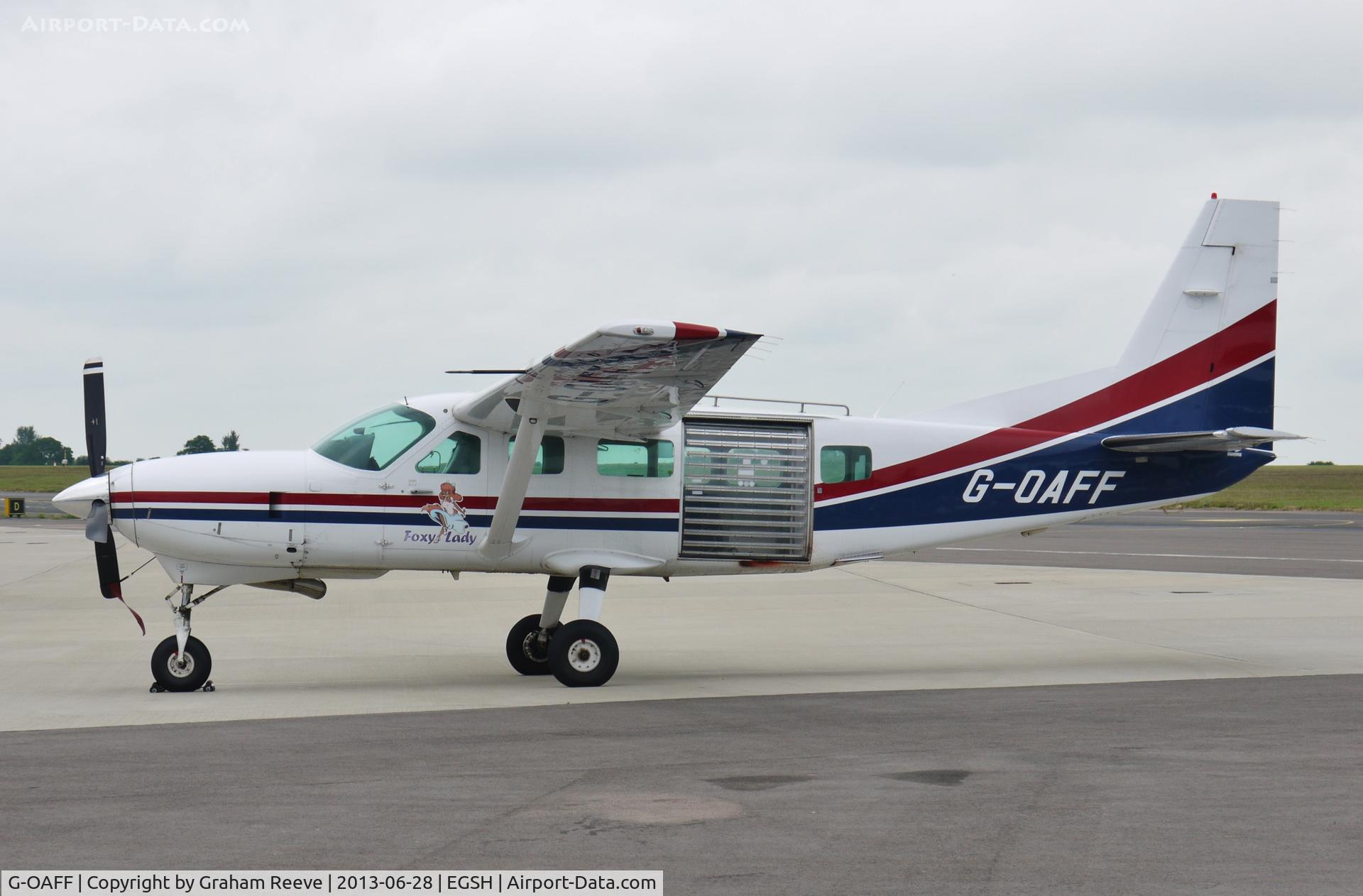 G-OAFF, 2007 Cessna 208 Caravan I C/N 20800415, Parked at Norwich.
