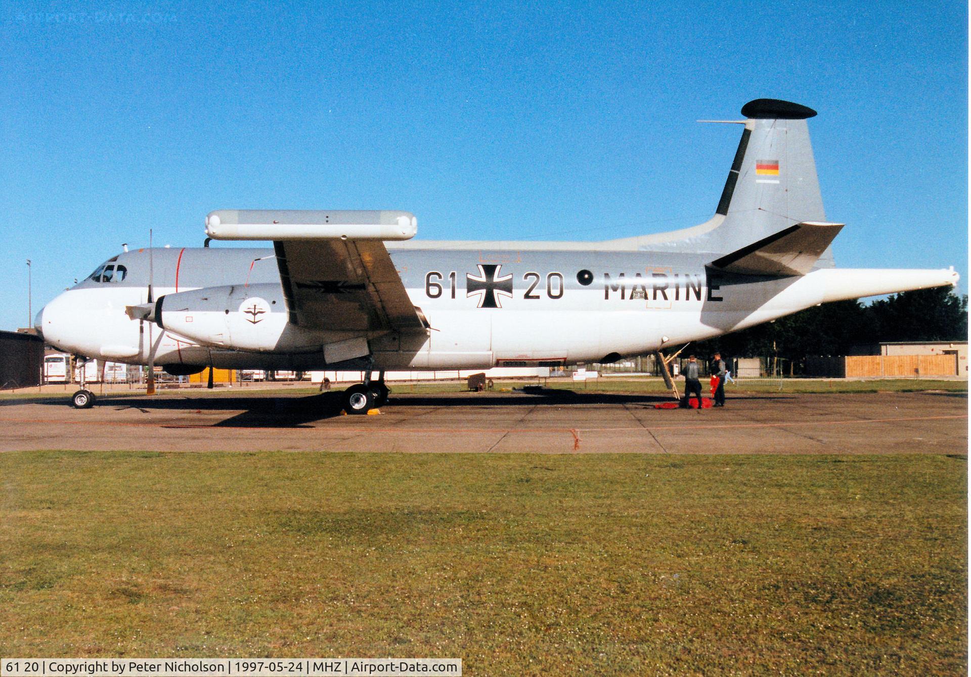 61 20, Breguet 1150 Atlantic C/N 60, Breguet 1150 Atlantic, callsign German Navy 4766, of Marineflieger MFG-3 on display at the 1997 RAF Mildenhall Air Fete.