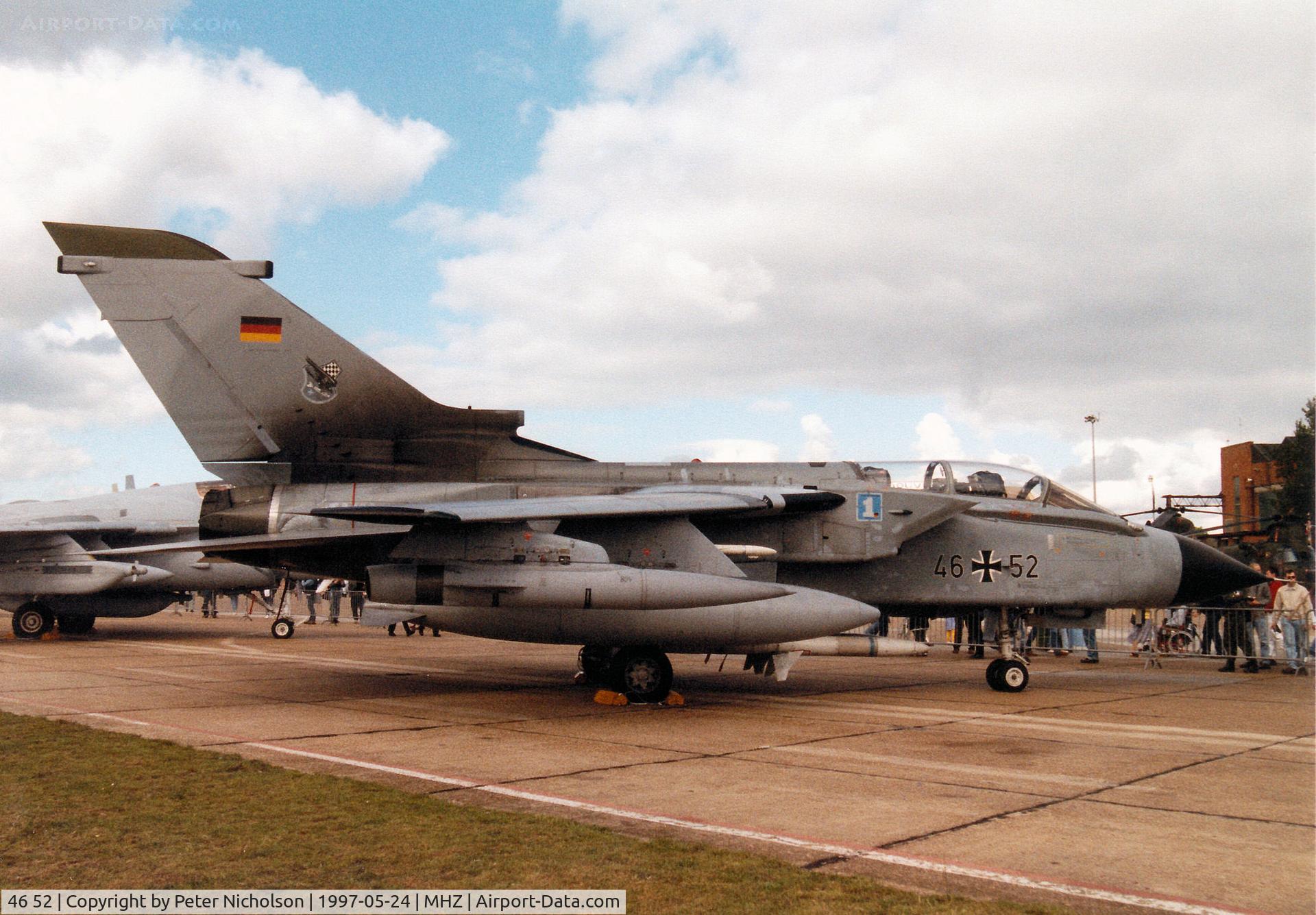 46 52, Panavia Tornado ECR C/N 894/GS285/4352, Another view of the Tornado ECR, callsign German Air Force 4624, of JBG-32 on display at the 1997 RAF Mildenhall Air Fete.