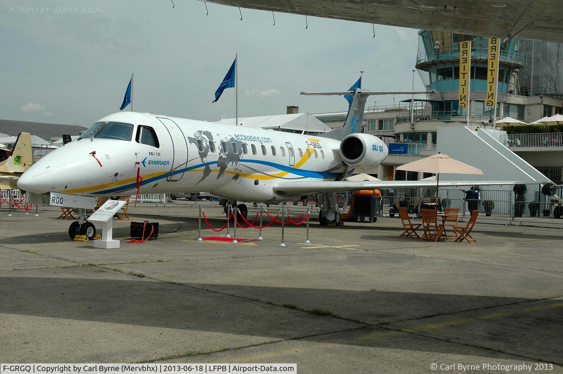 F-GRGQ, 2000 Embraer ERJ-135ER (EMB-135ER) C/N 145233, Part of the 2013 Paris Air Show Static Display.