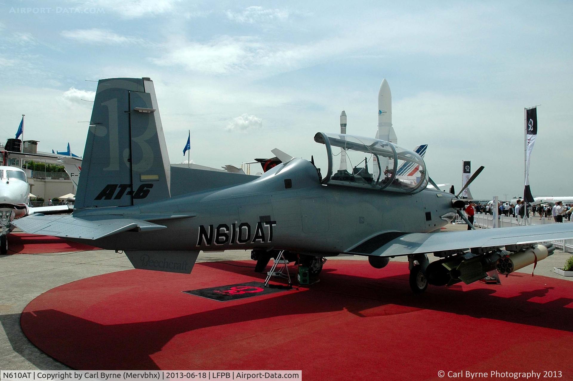 N610AT, 2009 Beechcraft AT-6 Wolverine C/N AT-1, Part of the 2013 Paris Air Show Static Display.