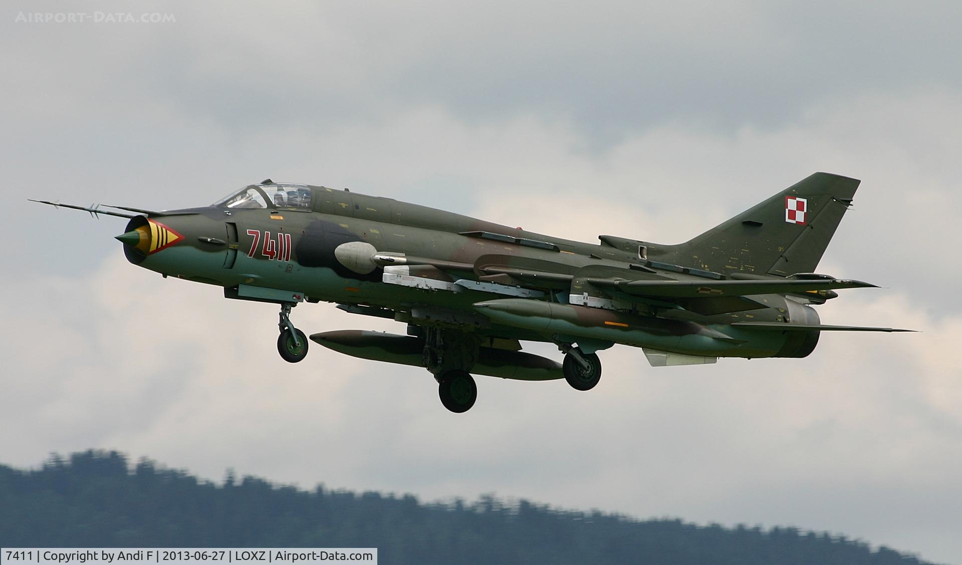 7411, Sukhoi Su-22M-4 C/N 27411, Poland - Air Force Sukhoi Su-22M4 Fitter K