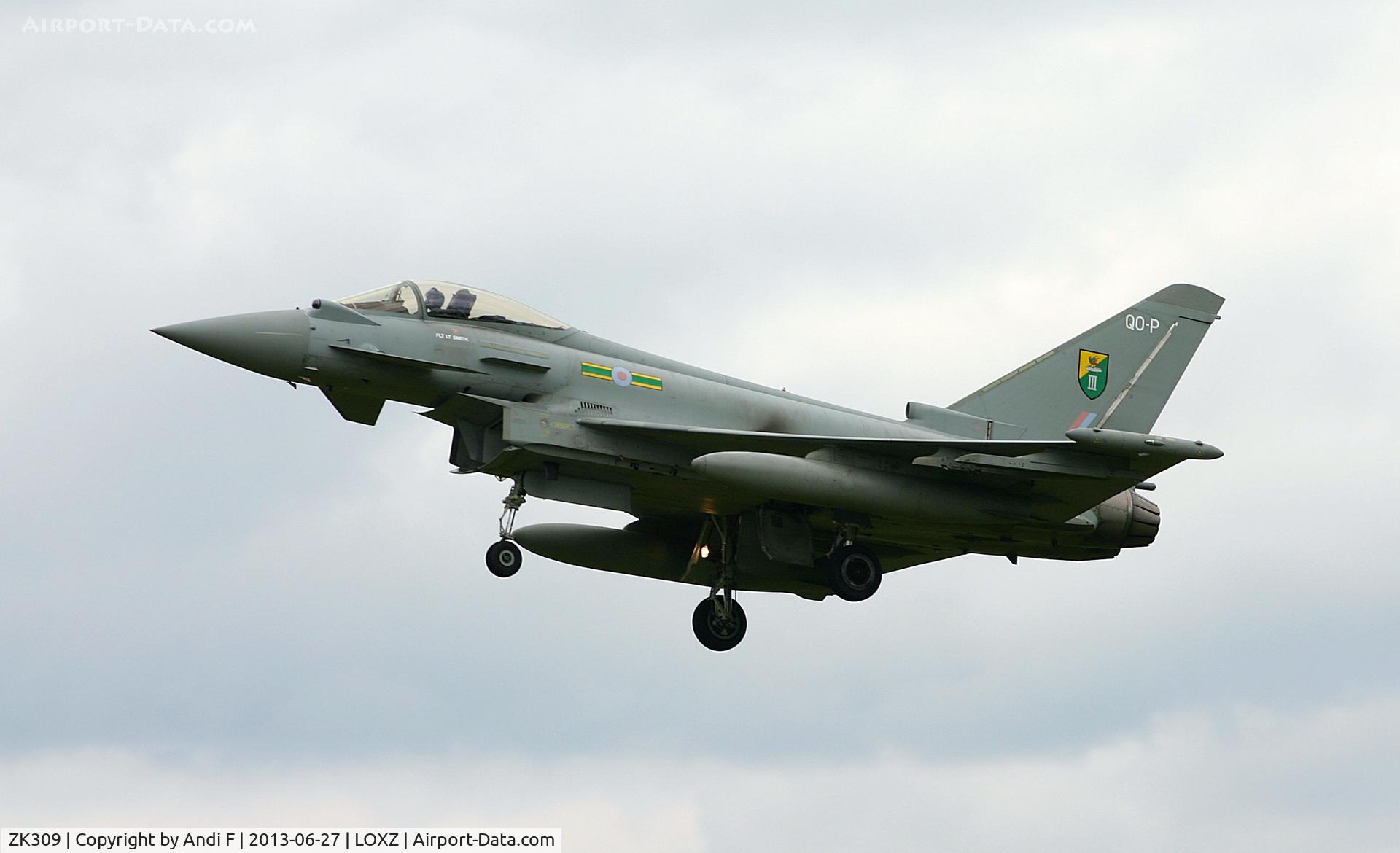 ZK309, 2010 Eurofighter EF-2000 Typhoon FGR4 C/N BS060/228, Royal Air Force Eurofighter EF-2000 Typhoon FGR4