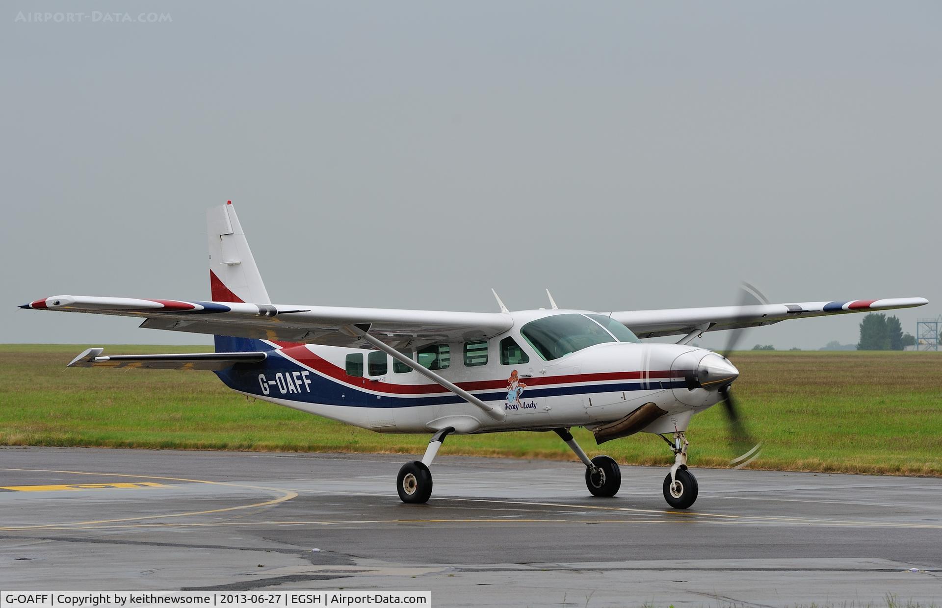 G-OAFF, 2007 Cessna 208 Caravan I C/N 20800415, Leaving for another drop at the Royal Norfolk Show.