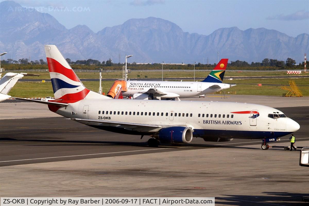 ZS-OKB, 1986 Boeing 737-376 C/N 23477, Boeing 737-376 [23477] (Comair) Cape Town Int~ZS 17/09/2006